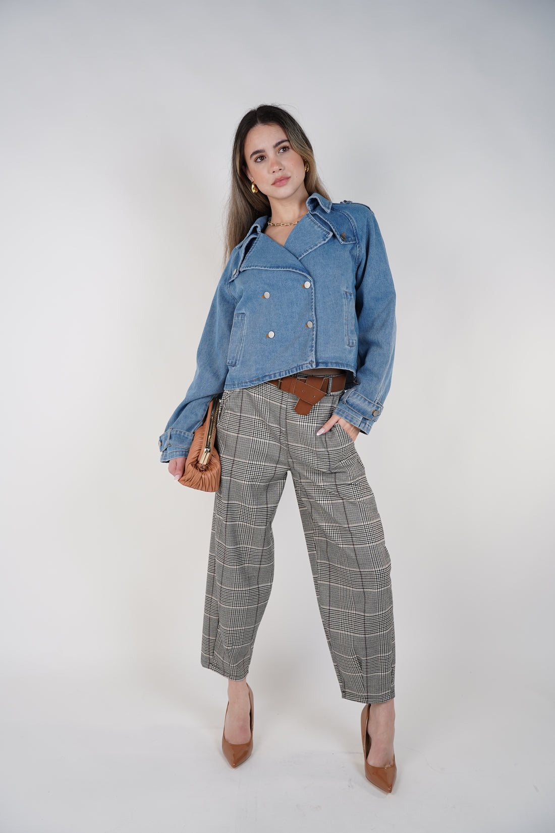 Mysael Plaid Belted Pants – Timeless Plaid with Effortless Sophistication