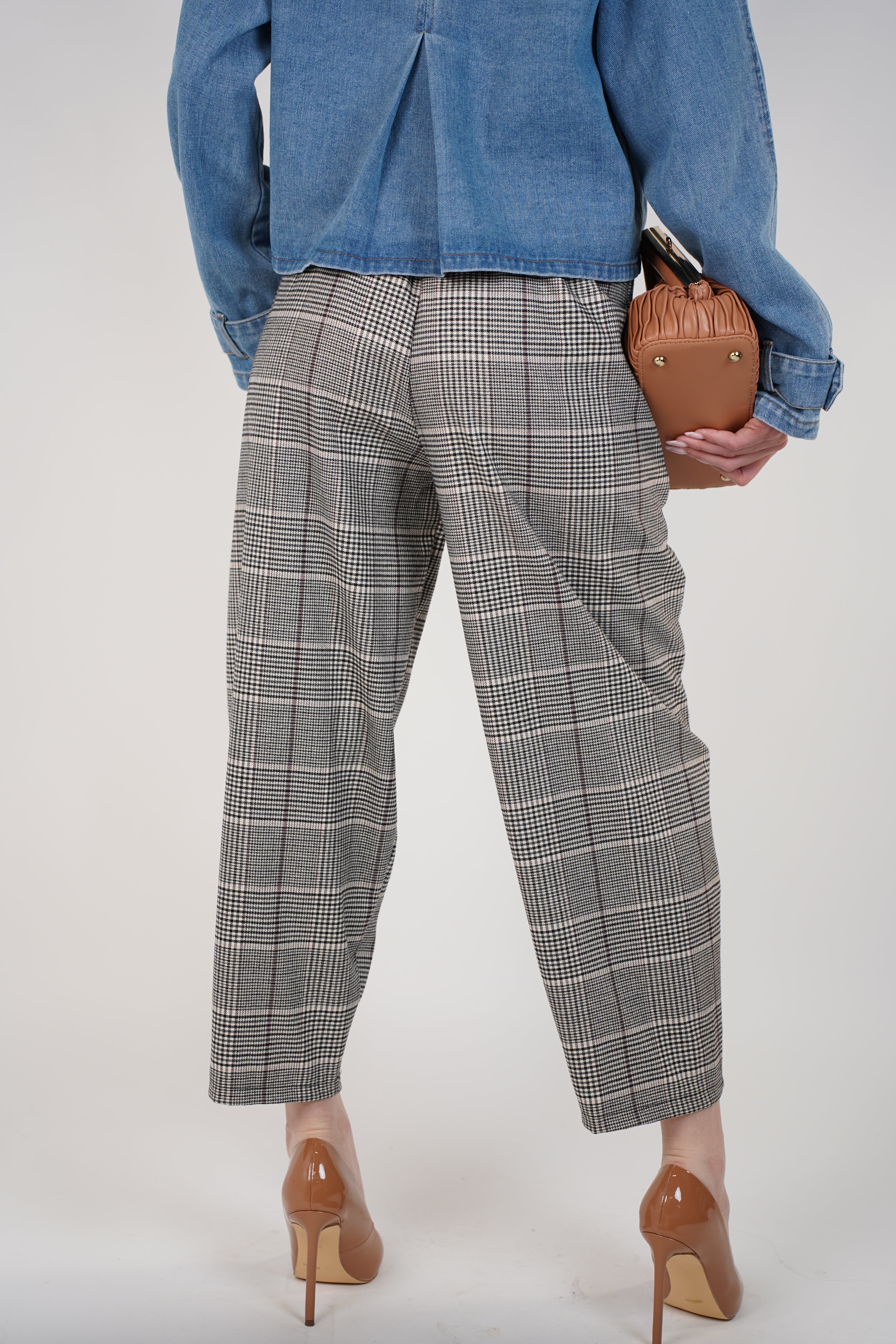 Mysael Plaid Belted Pants – Timeless Plaid with Effortless Sophistication