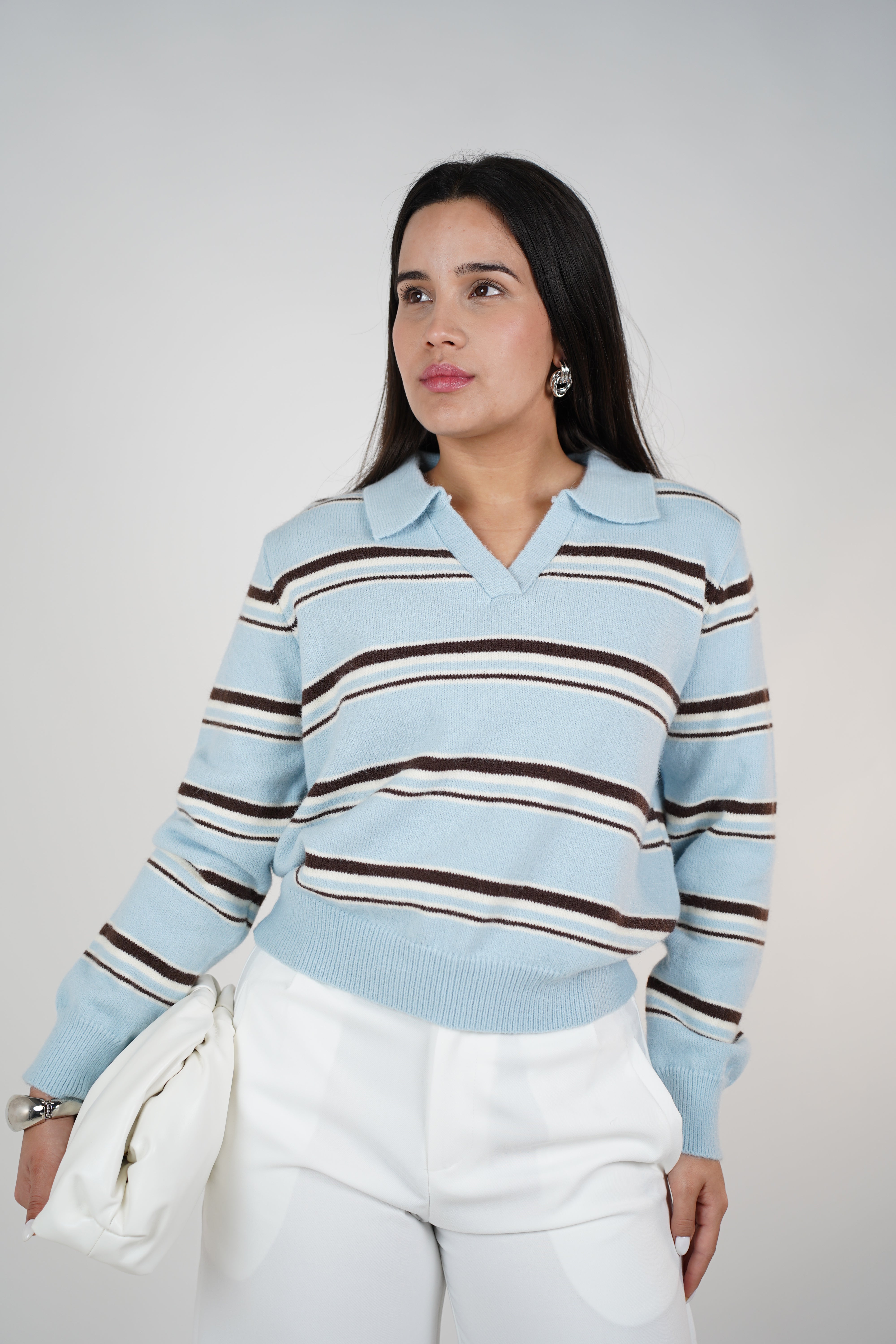 Neli Polo Stripped Sweater