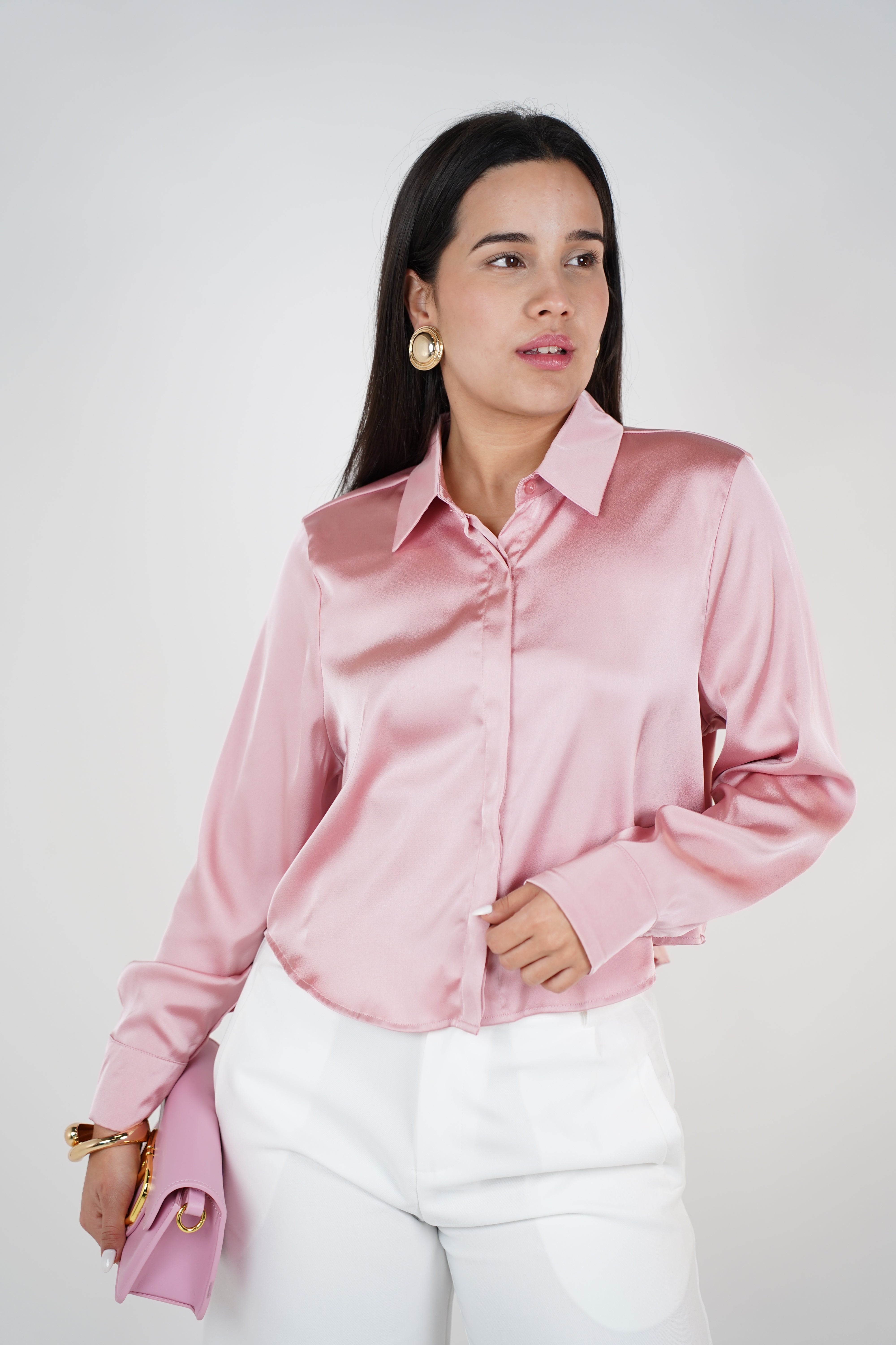 Lissey Silk Cropped Blouse – Luxe, Soft & Effortlessly Elevated