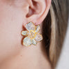 Javira Flower Earrings – Sparkling Elegance in Full Bloom