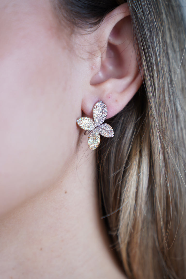 Helin Butterfly Earrings – Graceful Sparkle in Motion