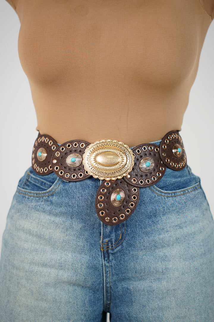 Eleni Thick Buckle Belt – Vintage Western Charm Meets Modern Style