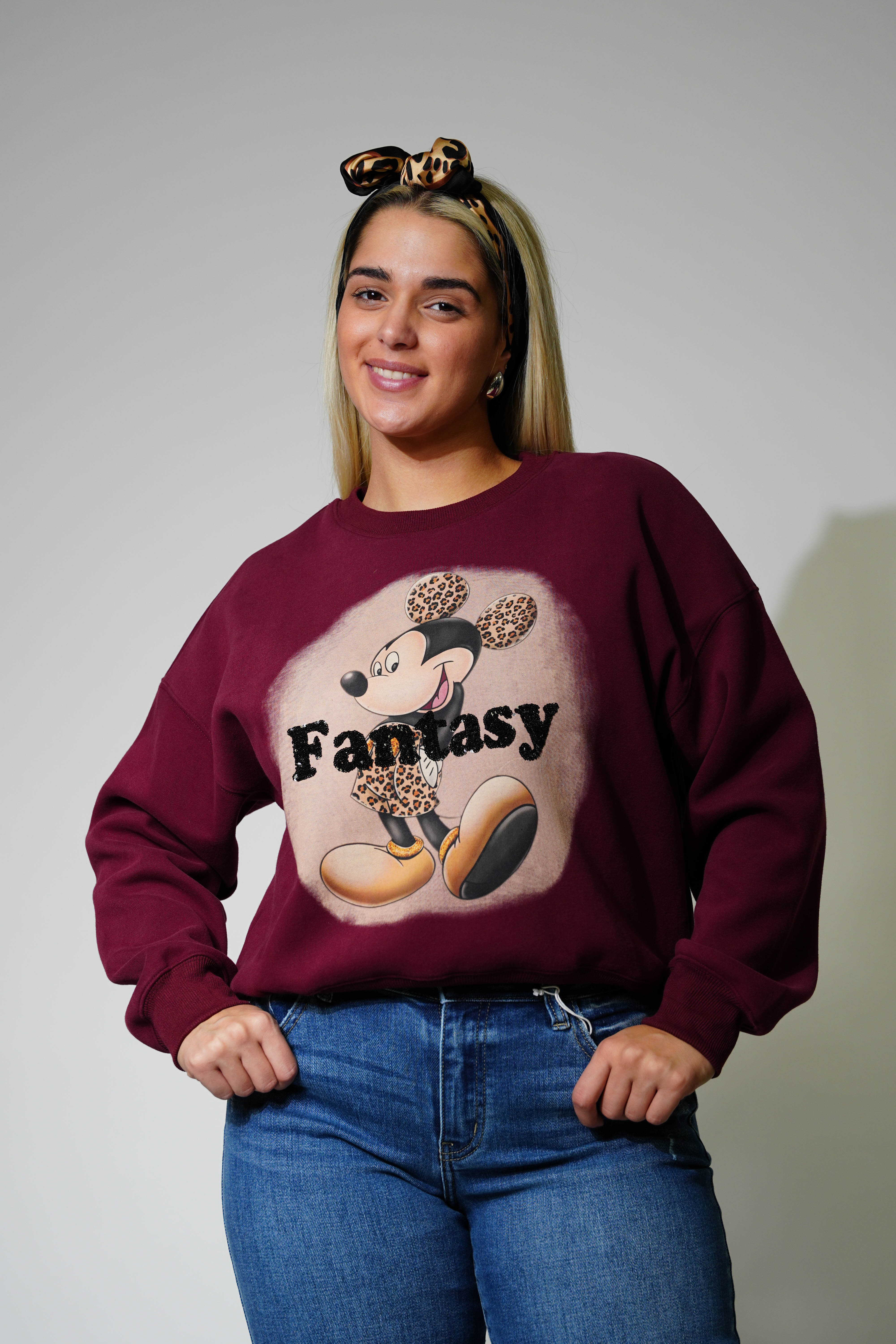 Cropped Fantasy Mickey Sweater