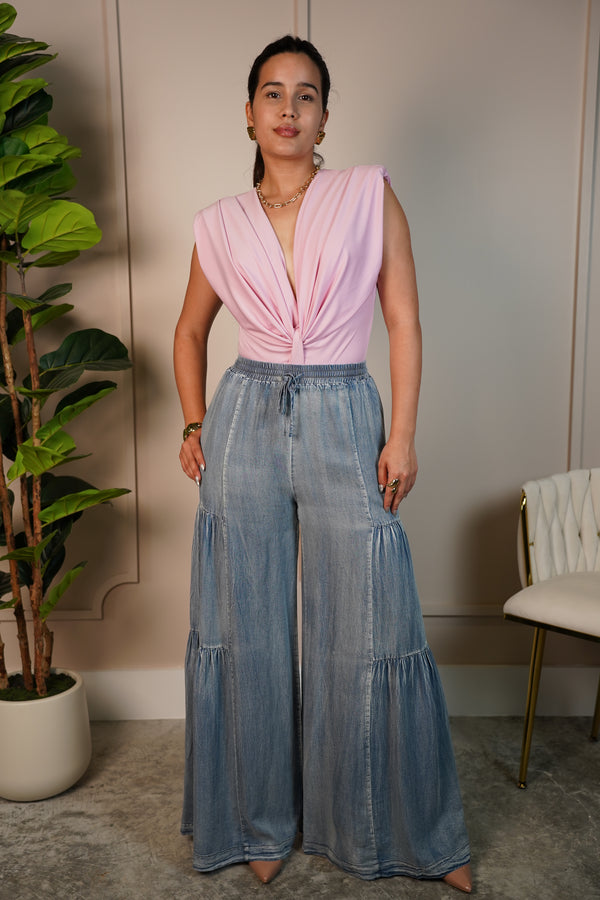 Thani Wideleg Denim Pants – Relaxed, Chic & Flowing