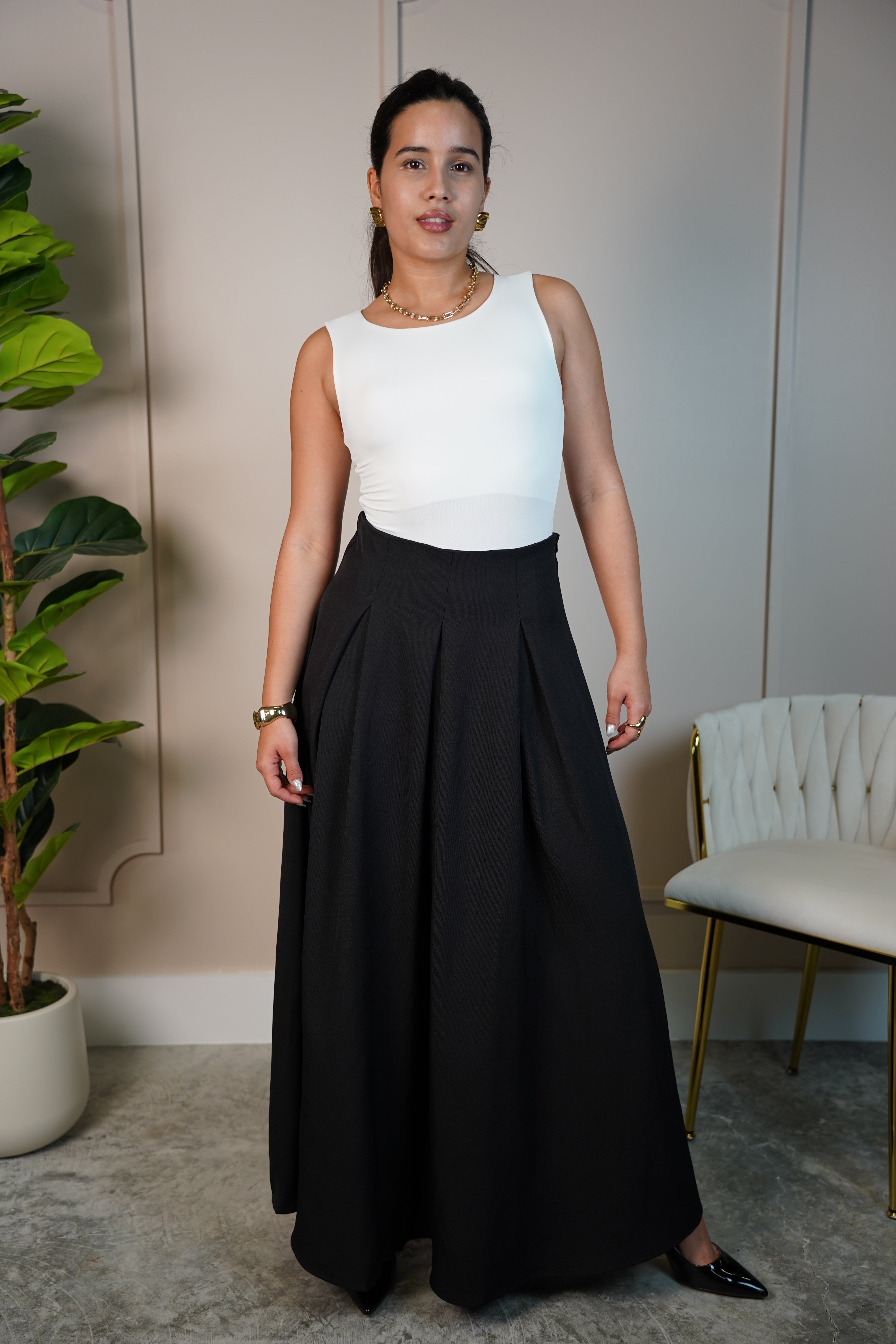 Azel Maxi Skirt – Elegant Full-Length Skirt with Statement Volume