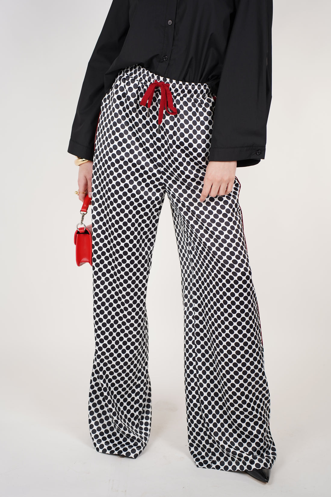Ovelyn Polka Dot Pants | Wide-Leg Printed Trousers