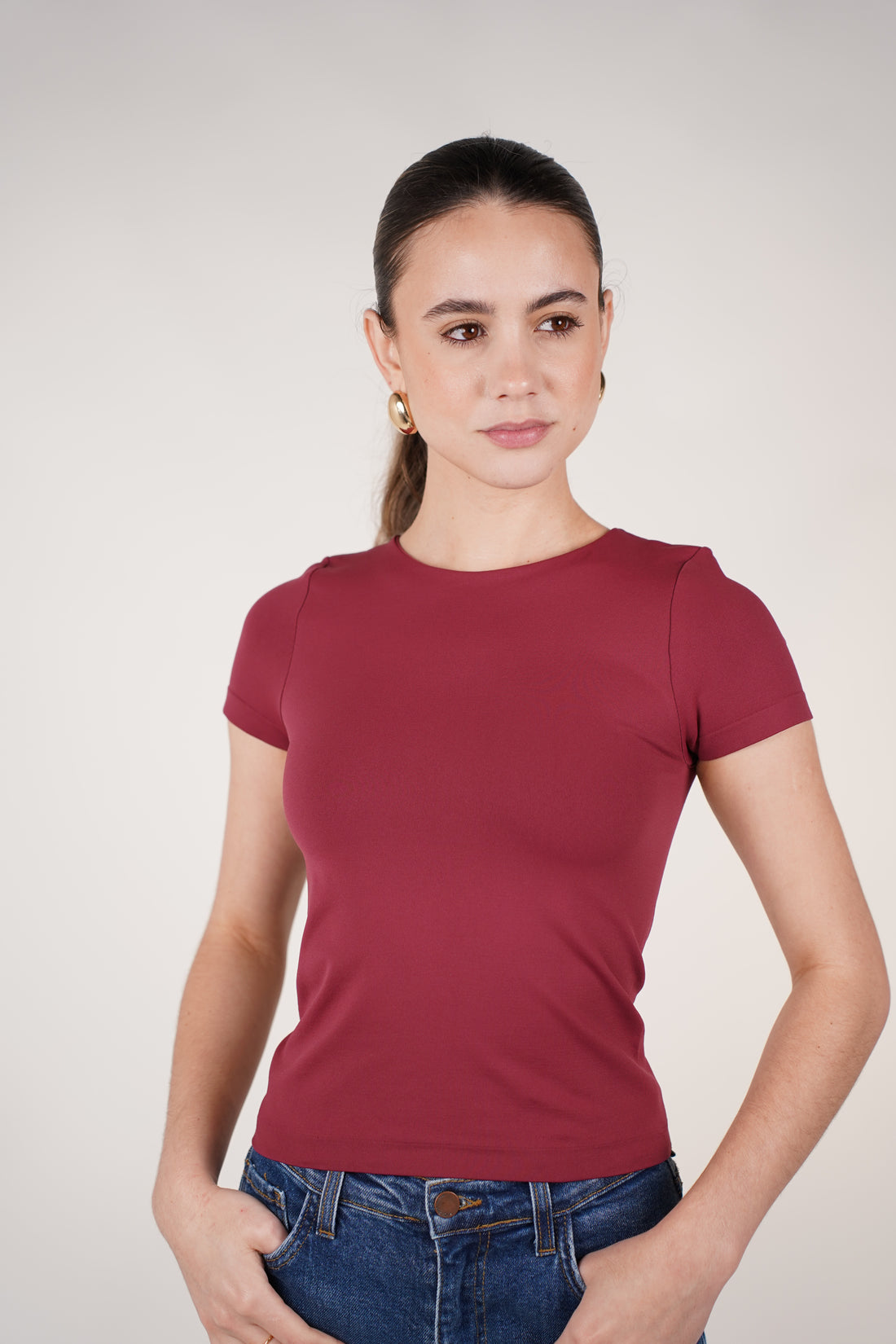 Marie Basics Top – Everyday Stretch Crewneck Essential