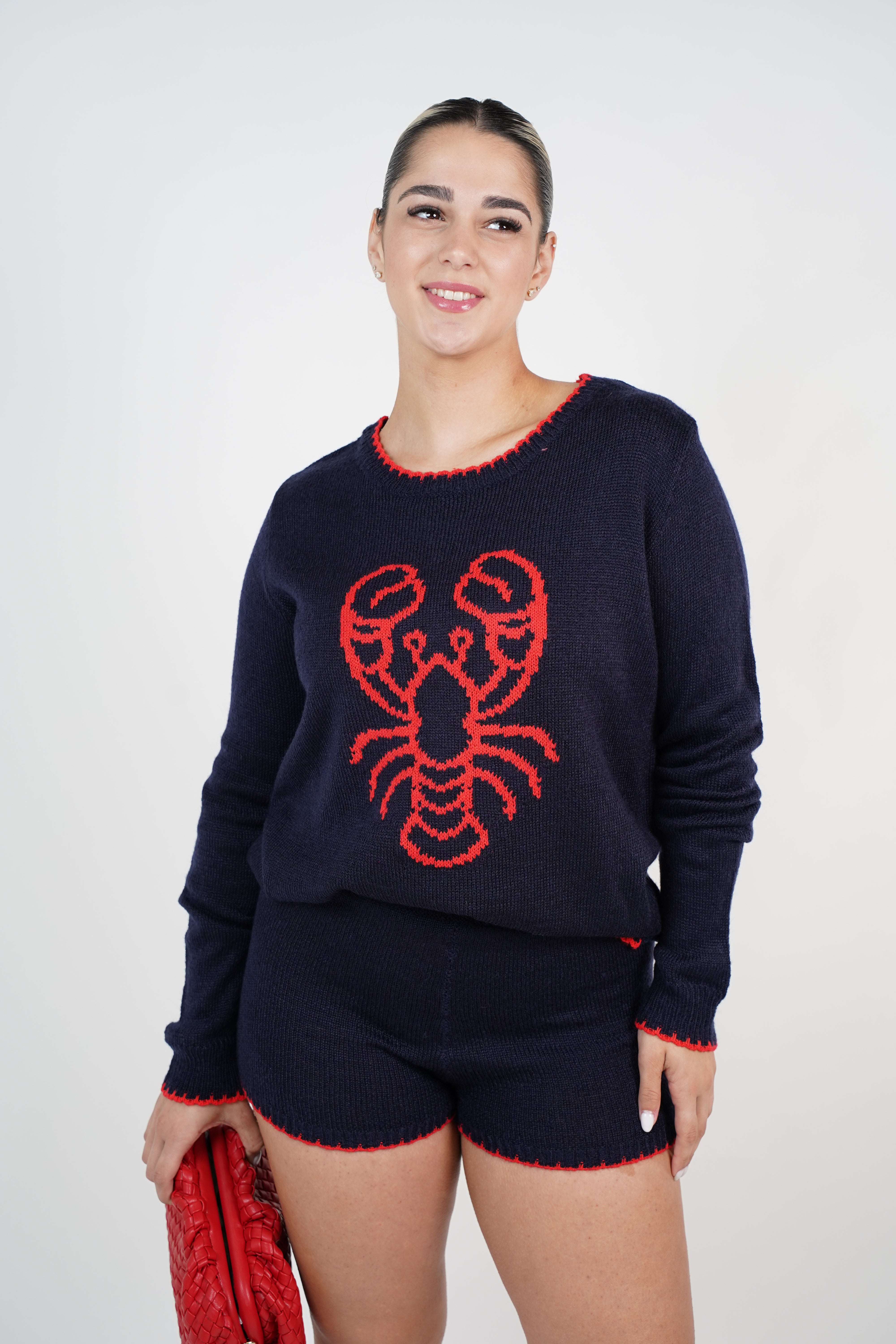 Sambrana Lobster Sweater Shorts Set