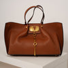 Meliz Tote Bag – Luxe Black Carryall with Gold Hardware and Red Interior