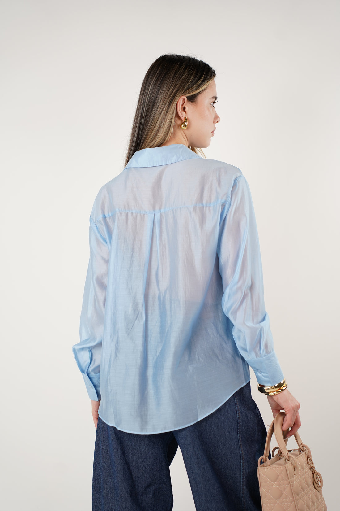 Davi Oversized Button Down – Sheer Drama in Rich Mocha