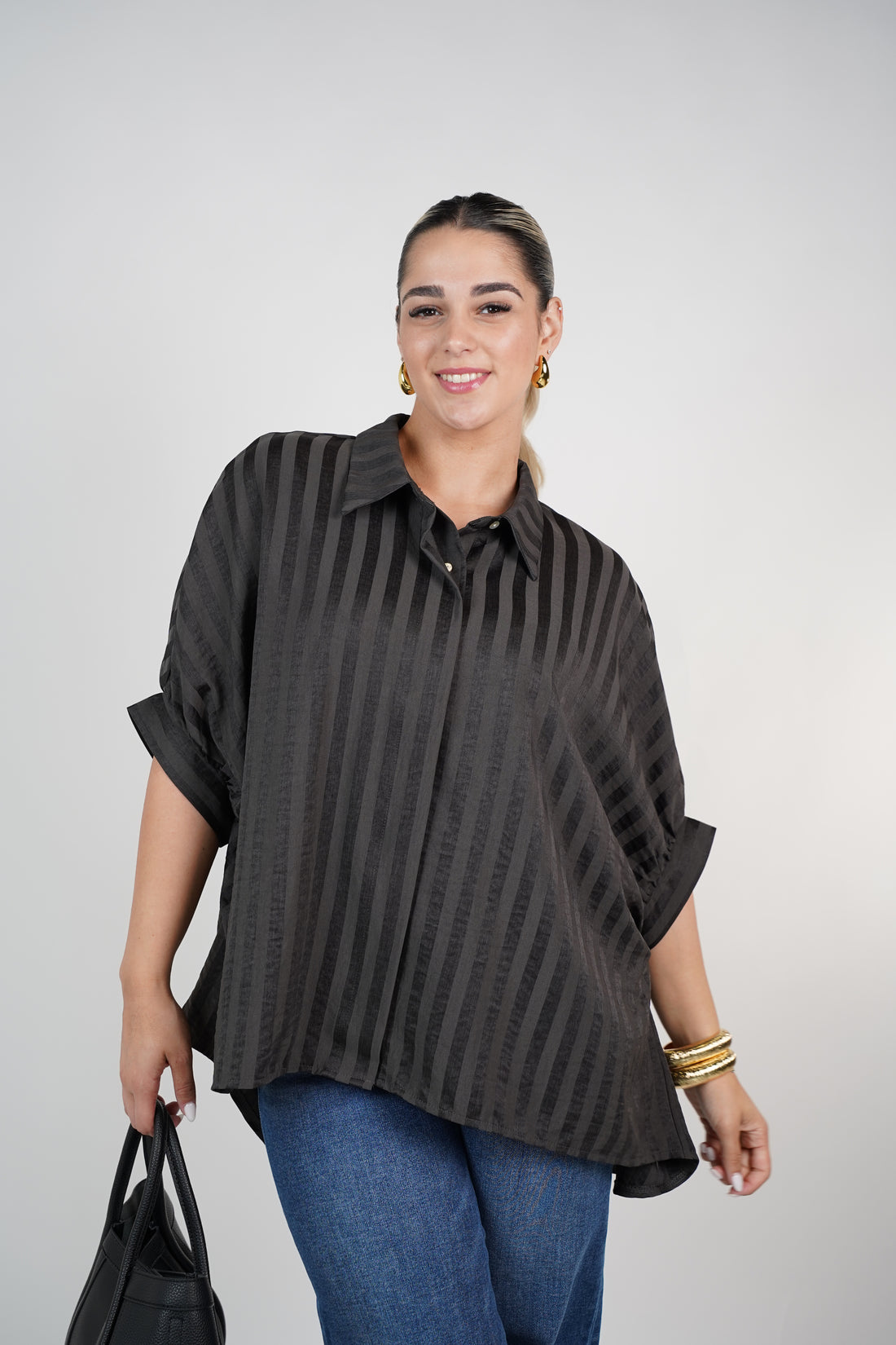 Tali Stripped Oversized Blouse