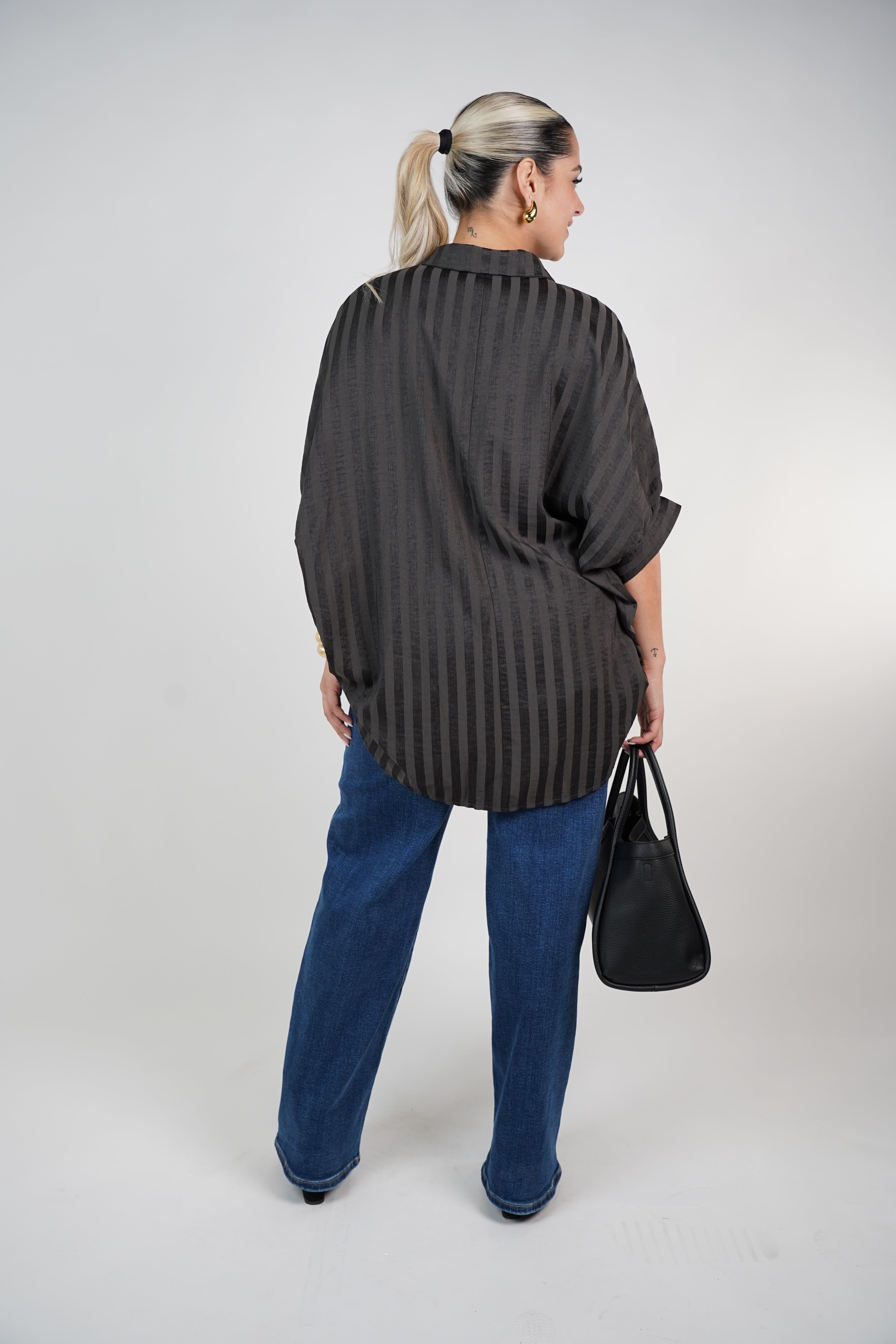 Tali Stripped Oversized Blouse