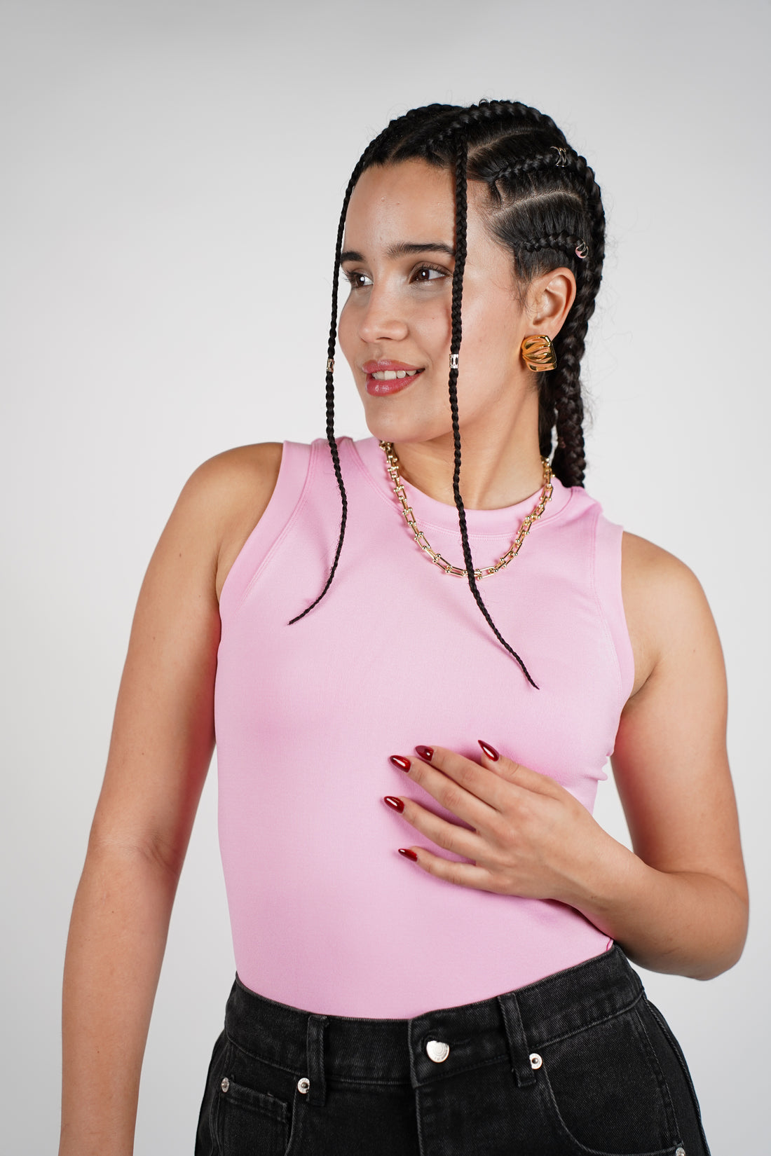 Cuello redondo sin mangas Basics