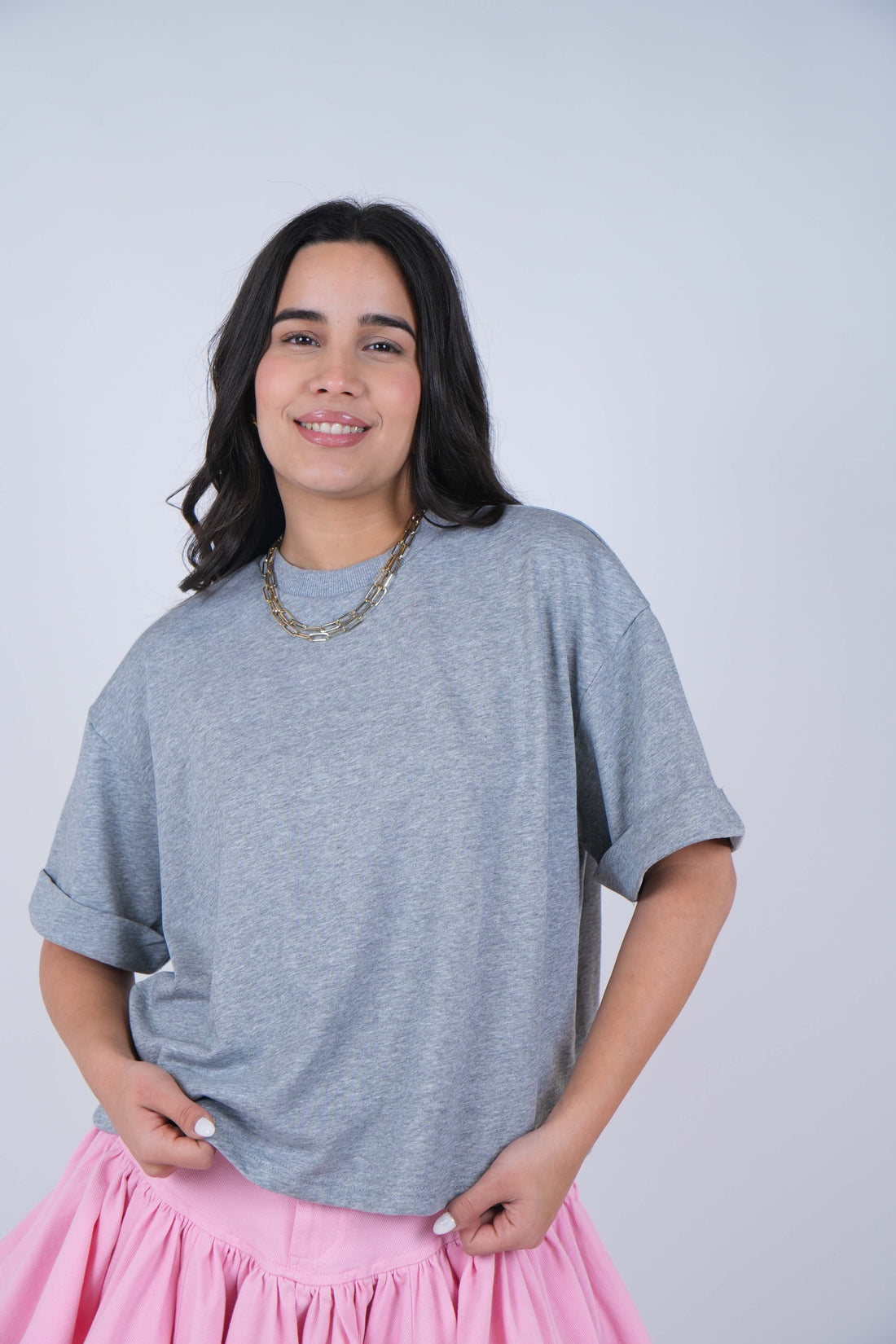 Terry Short Sleeve Knit Top