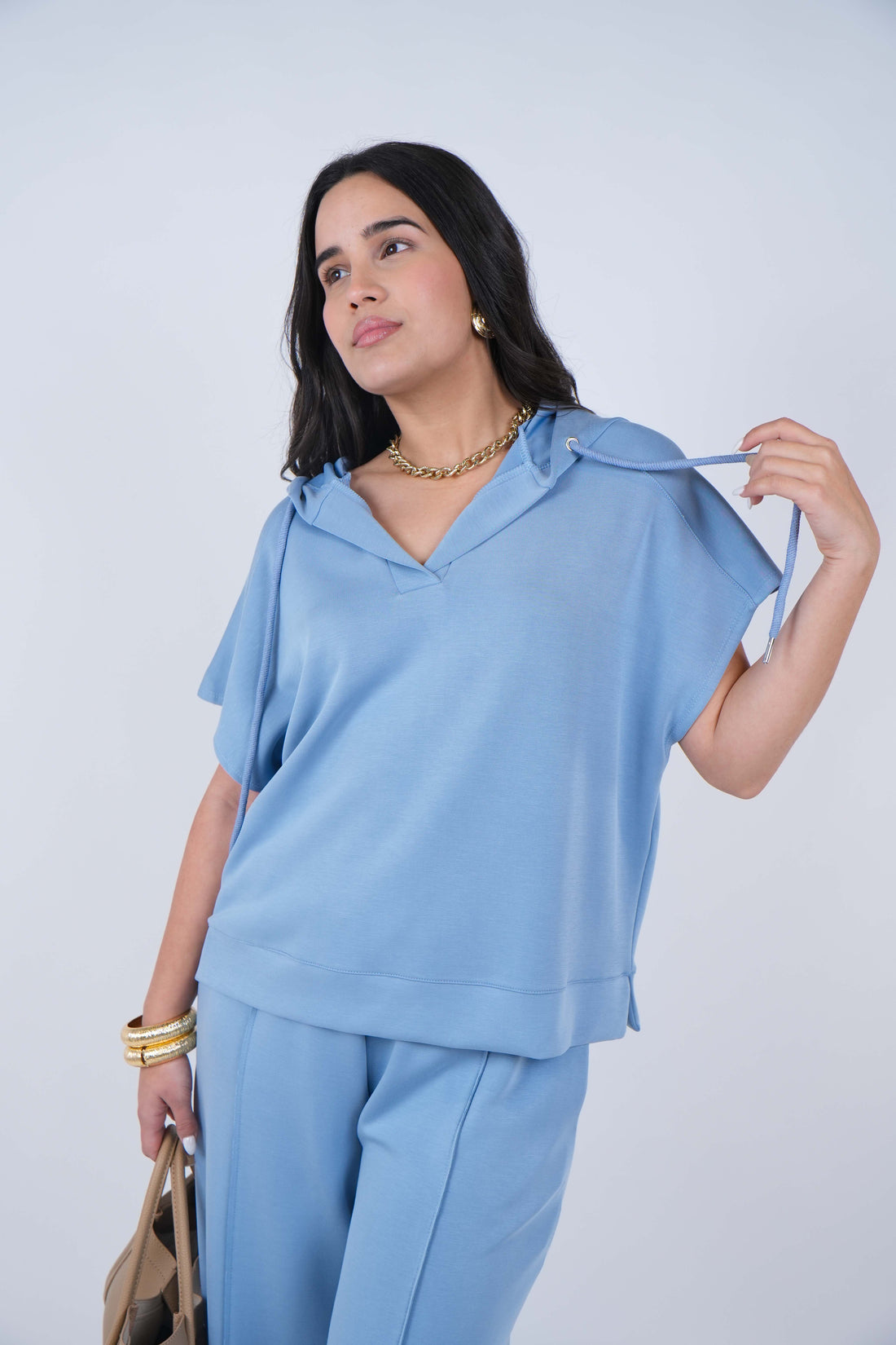 Morisa Hooded Pants Set – Effortless Luxe Loungewear