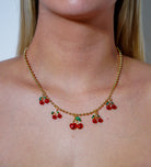 Thin Cherries Necklace - Carema Boutique