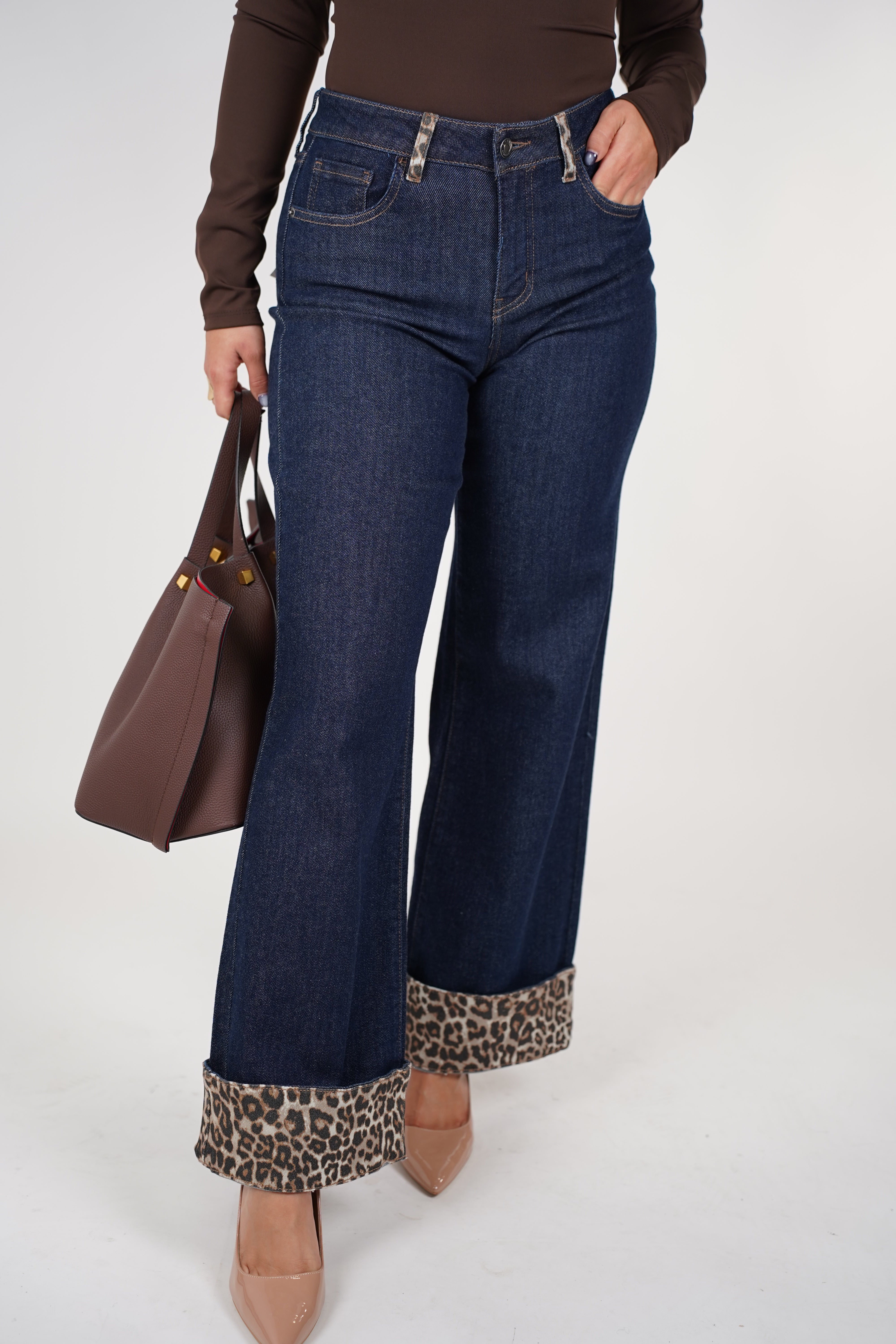 Nolyn Wide Leg W/ Leopard Cuff – Bold, Modern &amp; Fiercely Chic