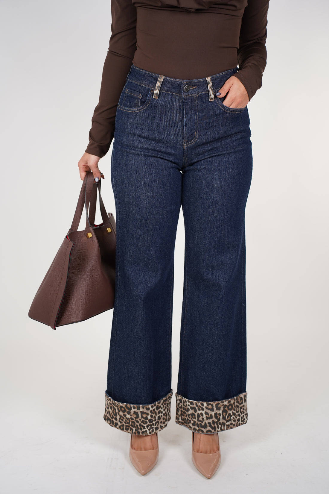 Nolyn Wide Leg W/ Leopard Cuff – Bold, Modern &amp; Fiercely Chic