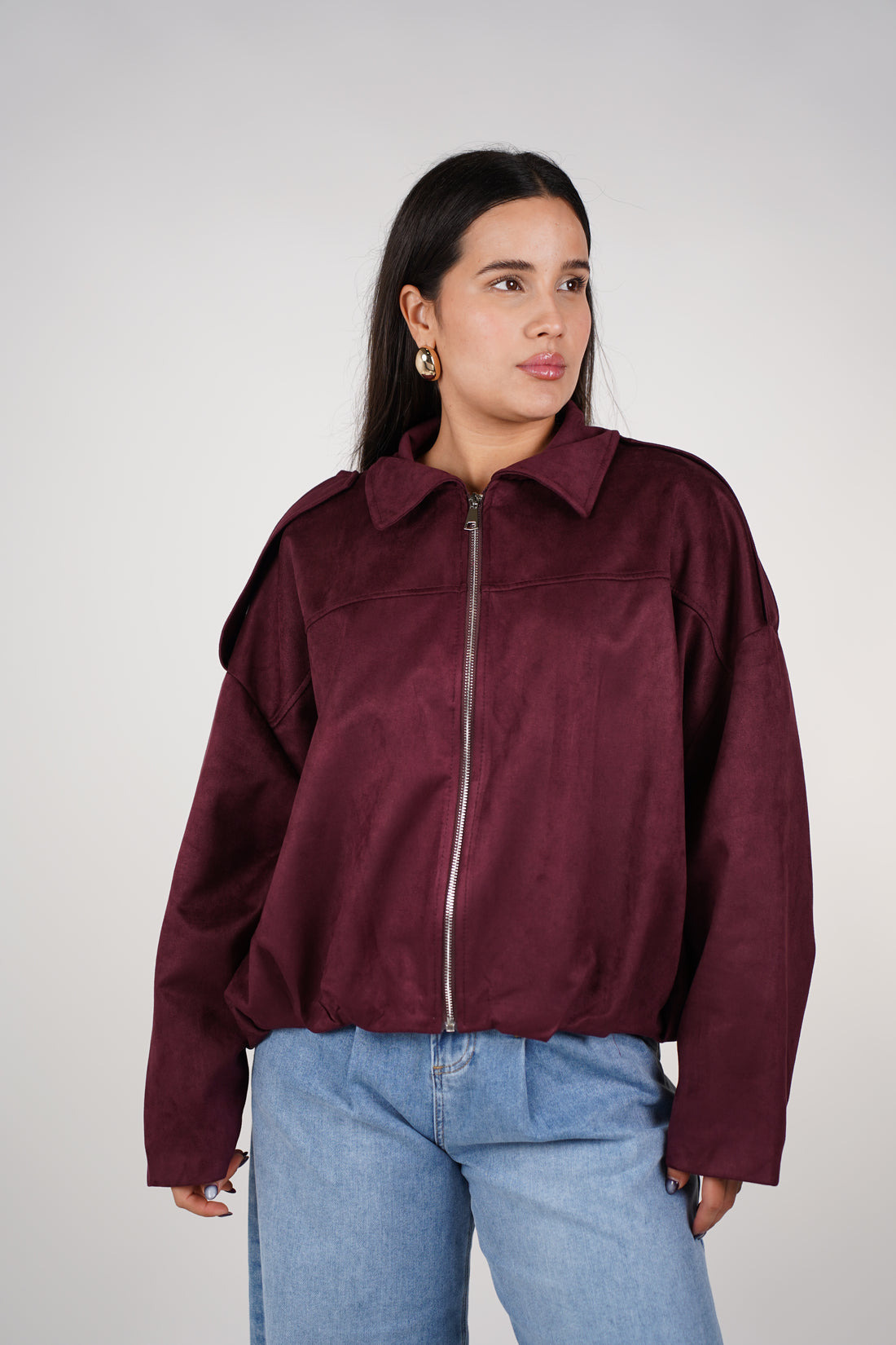 Palen Suede Zipup Jacket – Luxe Soft Touch, Effortless Chic