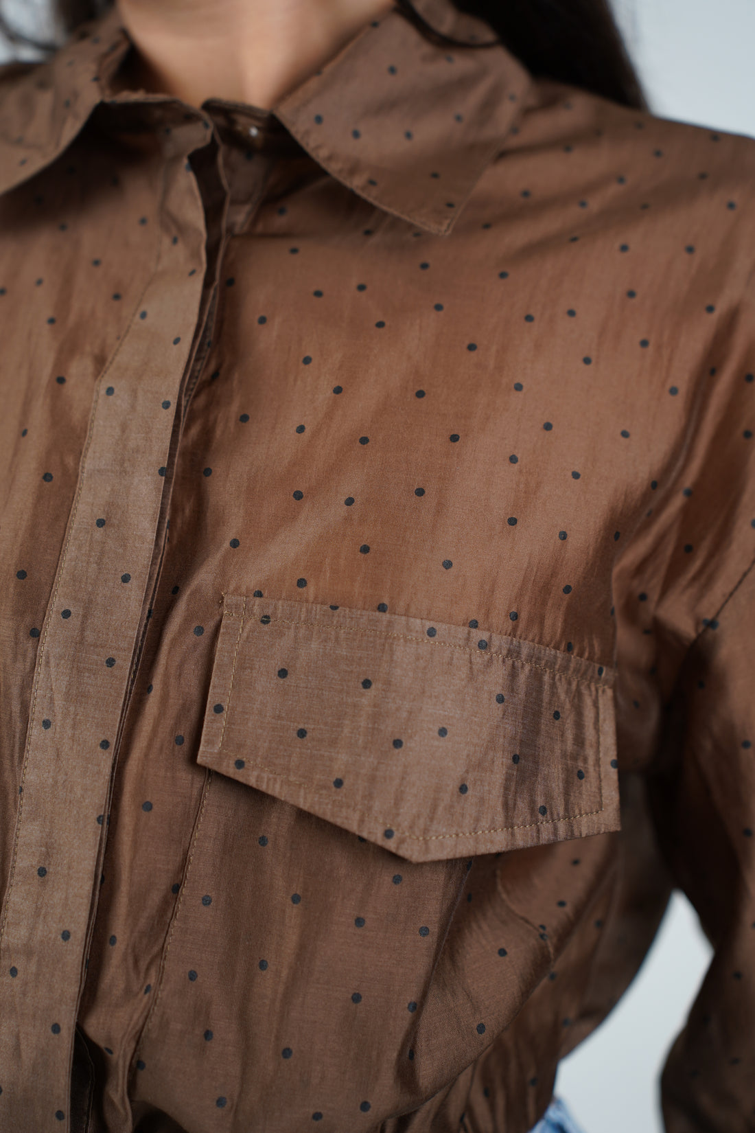 Naelle Sheer Polka Dot Top – Lightweight, Chic & Playful