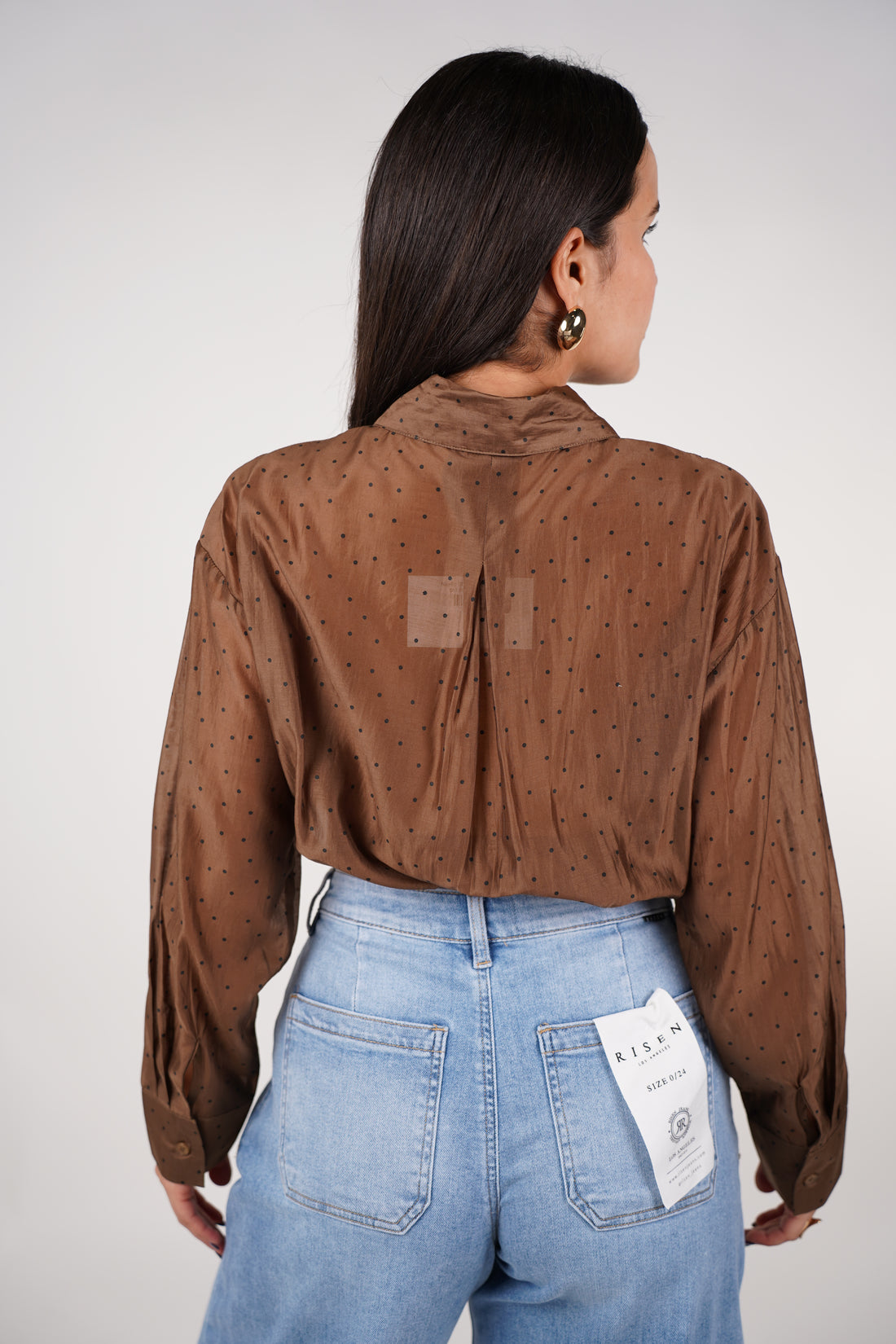 Naelle Sheer Polka Dot Top – Lightweight, Chic & Playful