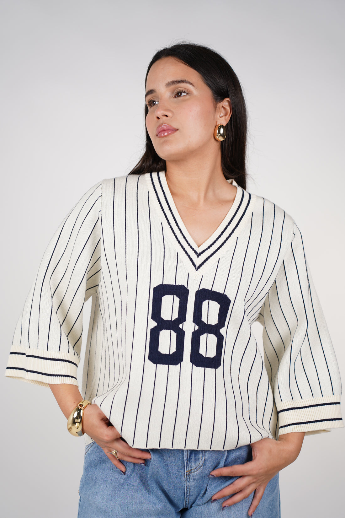 Game Day Sweater Top – Sporty, Chic & Effortless