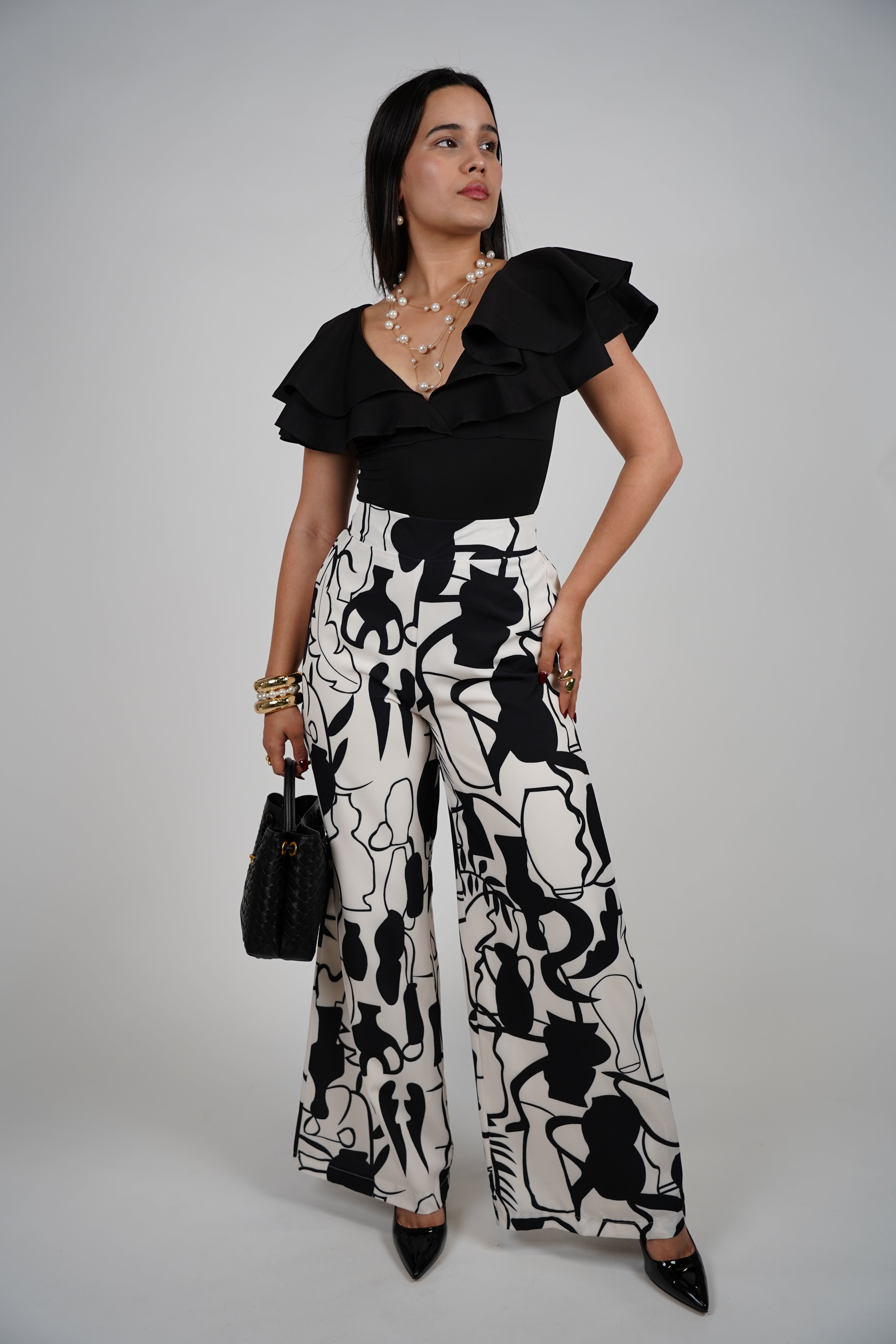 Zamiya Pants Set – Bold Wide-Leg Printed Duo