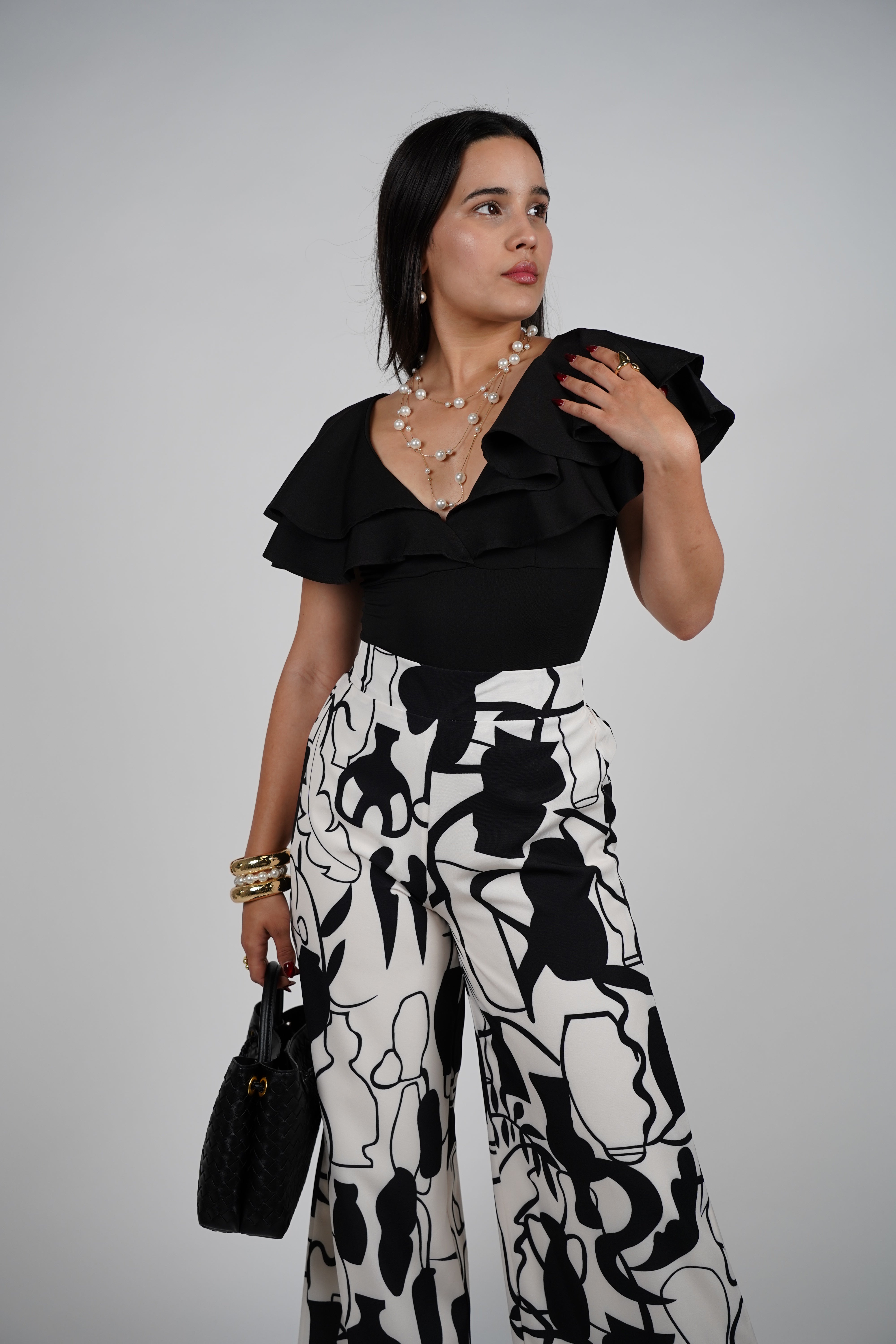 Zamiya Pants Set – Bold Wide-Leg Printed Duo