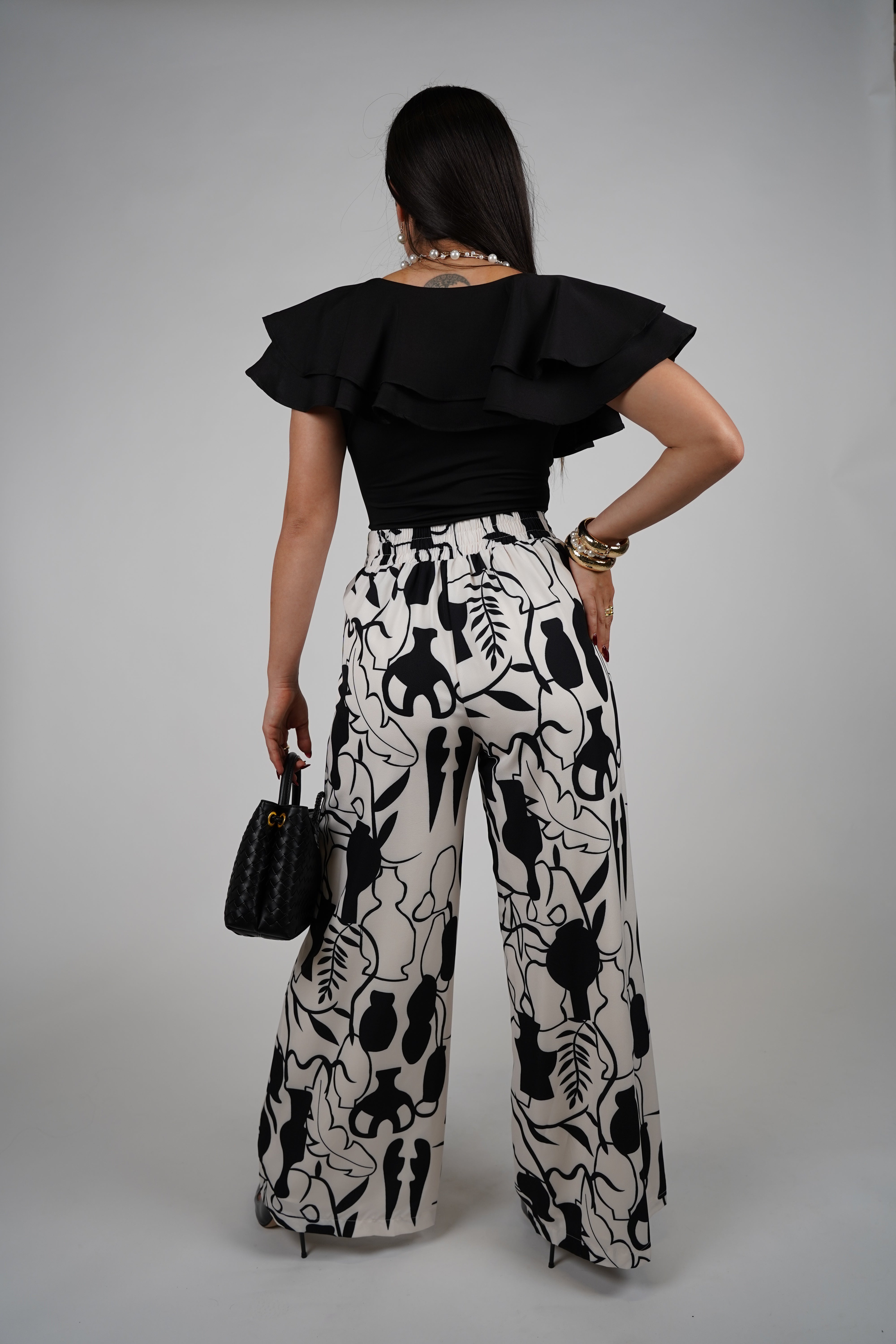 Zamiya Pants Set – Bold Wide-Leg Printed Duo