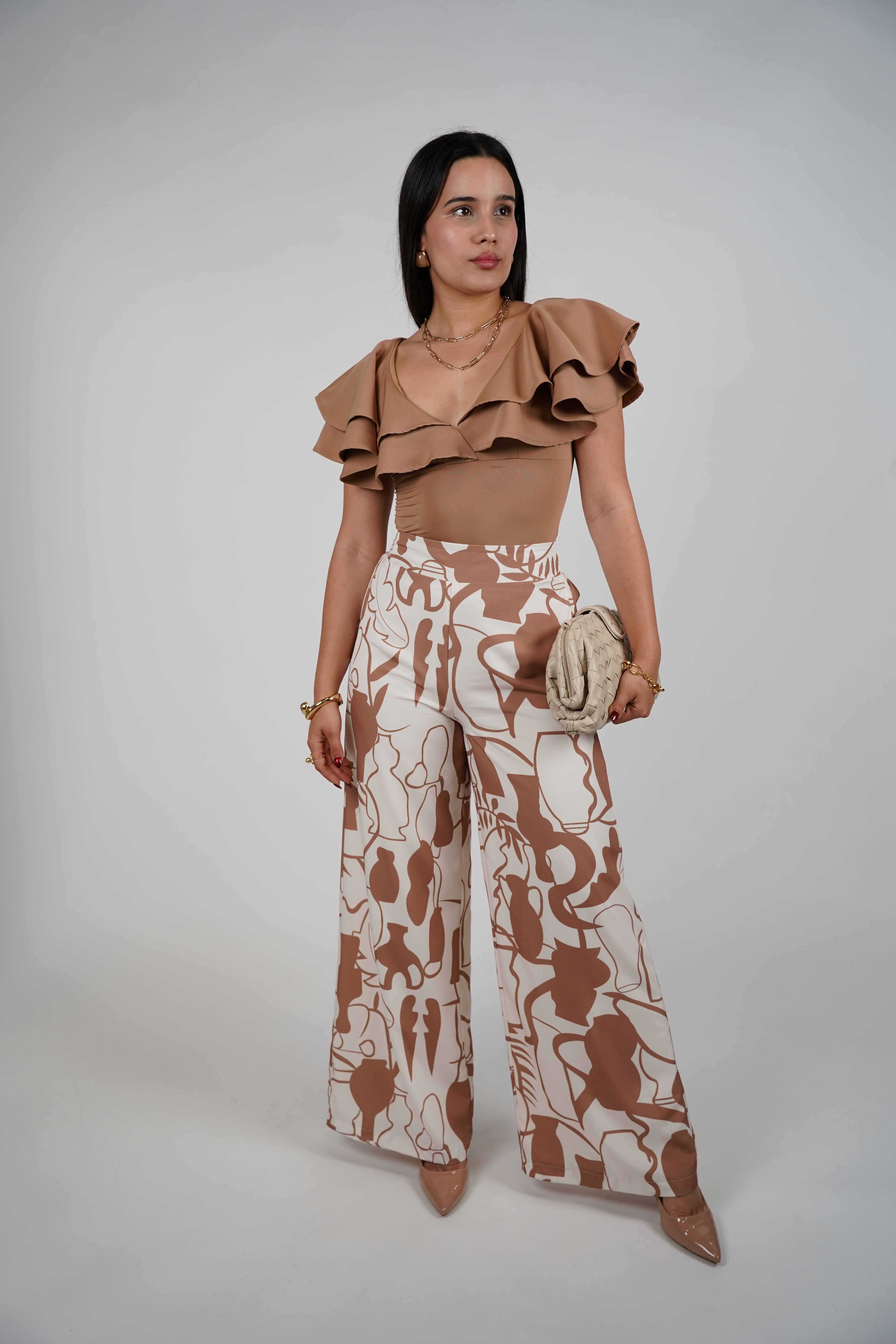 Zamiya Pants Set – Bold Wide-Leg Printed Duo