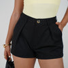 Kyseli Pleated Shorts – Sleek Structure, All-Day Comfort