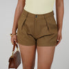 Kyseli Pleated Shorts – Sleek Structure, All-Day Comfort
