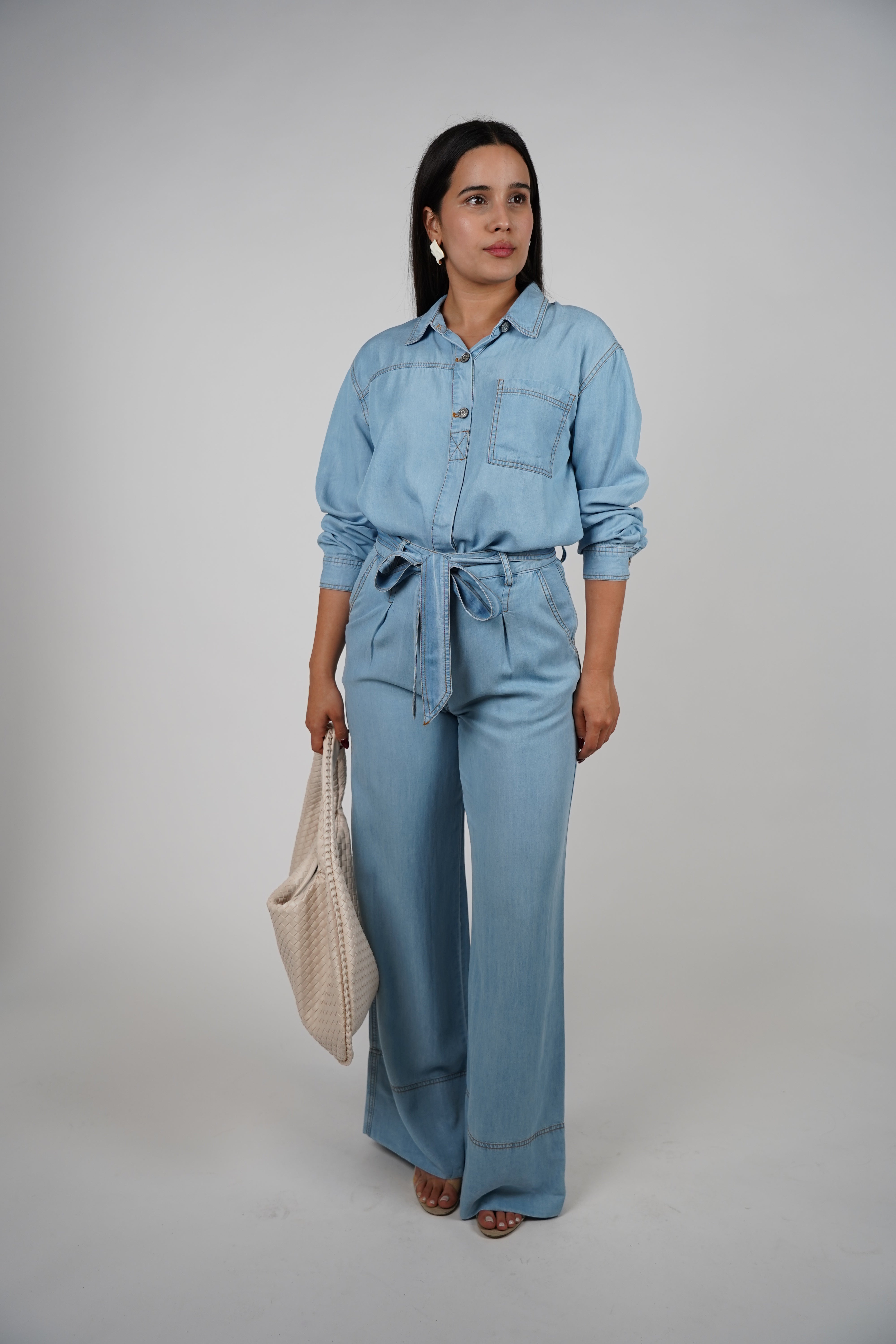Deyla Soft Denim Pants Set – Laid-Back Cool Meets Effortless Chic