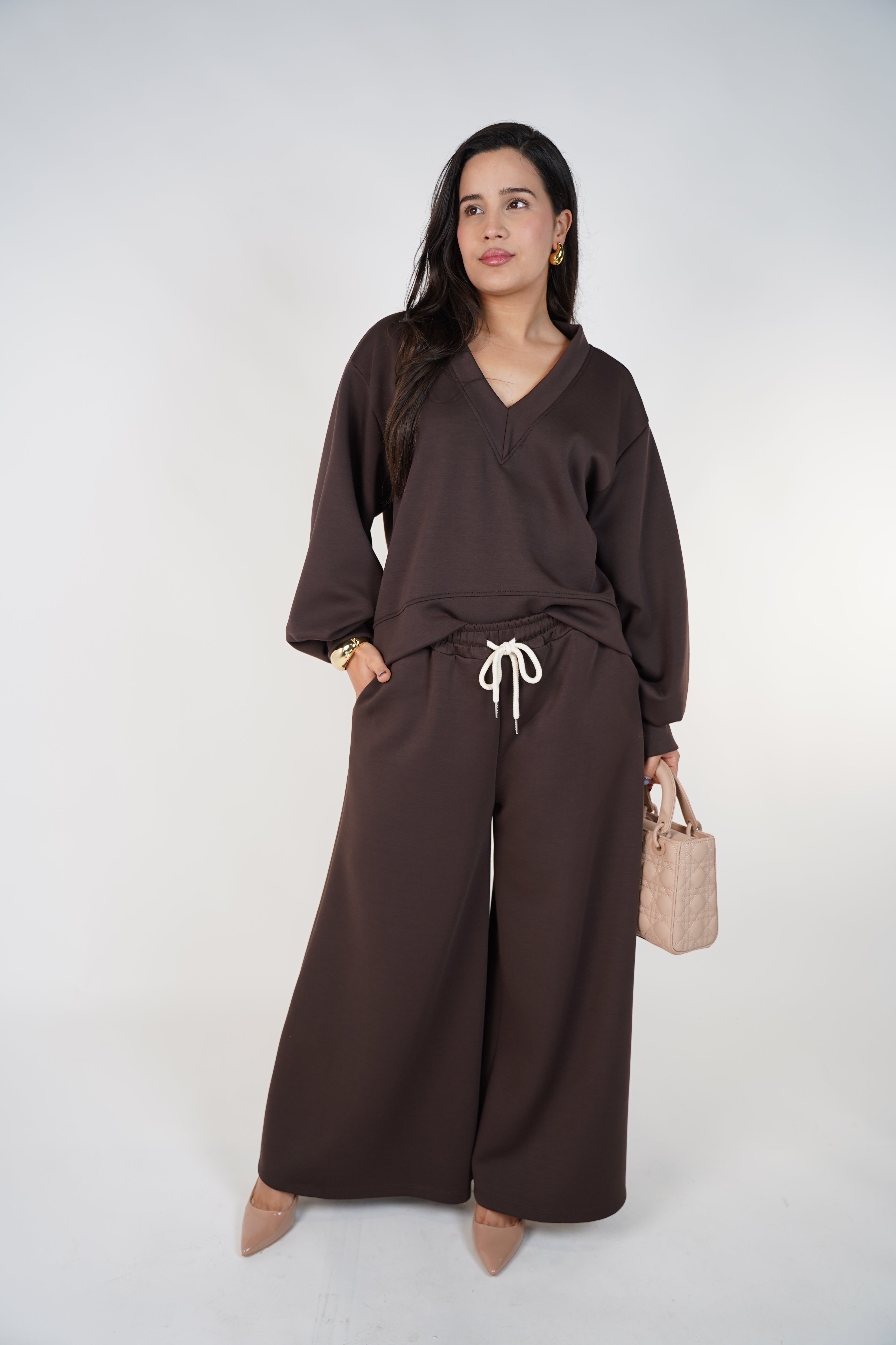 Aylin Pants Set – Cozy Wide-Leg Lounge Set for Women