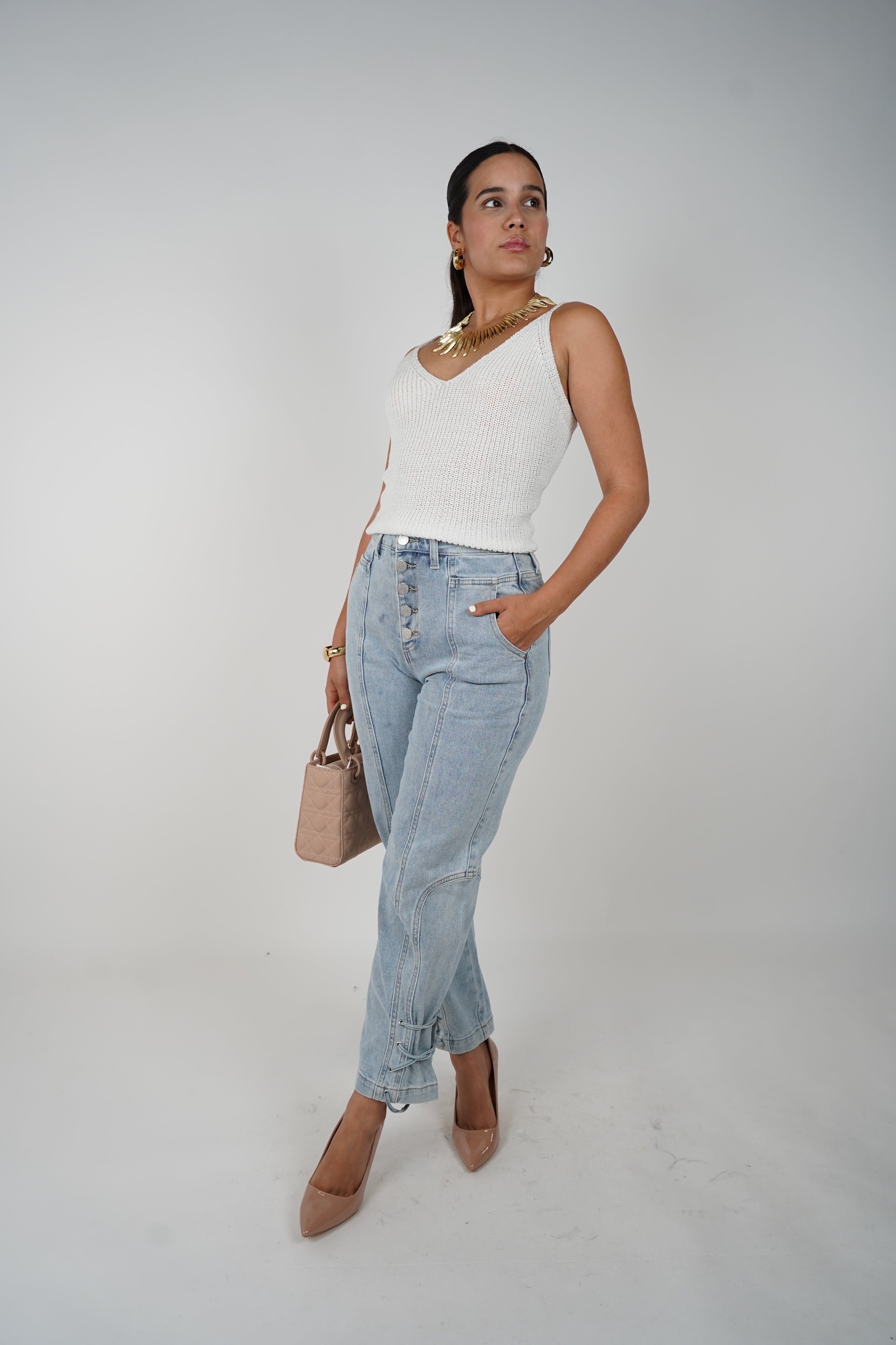 Tovia Jeans – Lace-Up Details with a Denim Twist