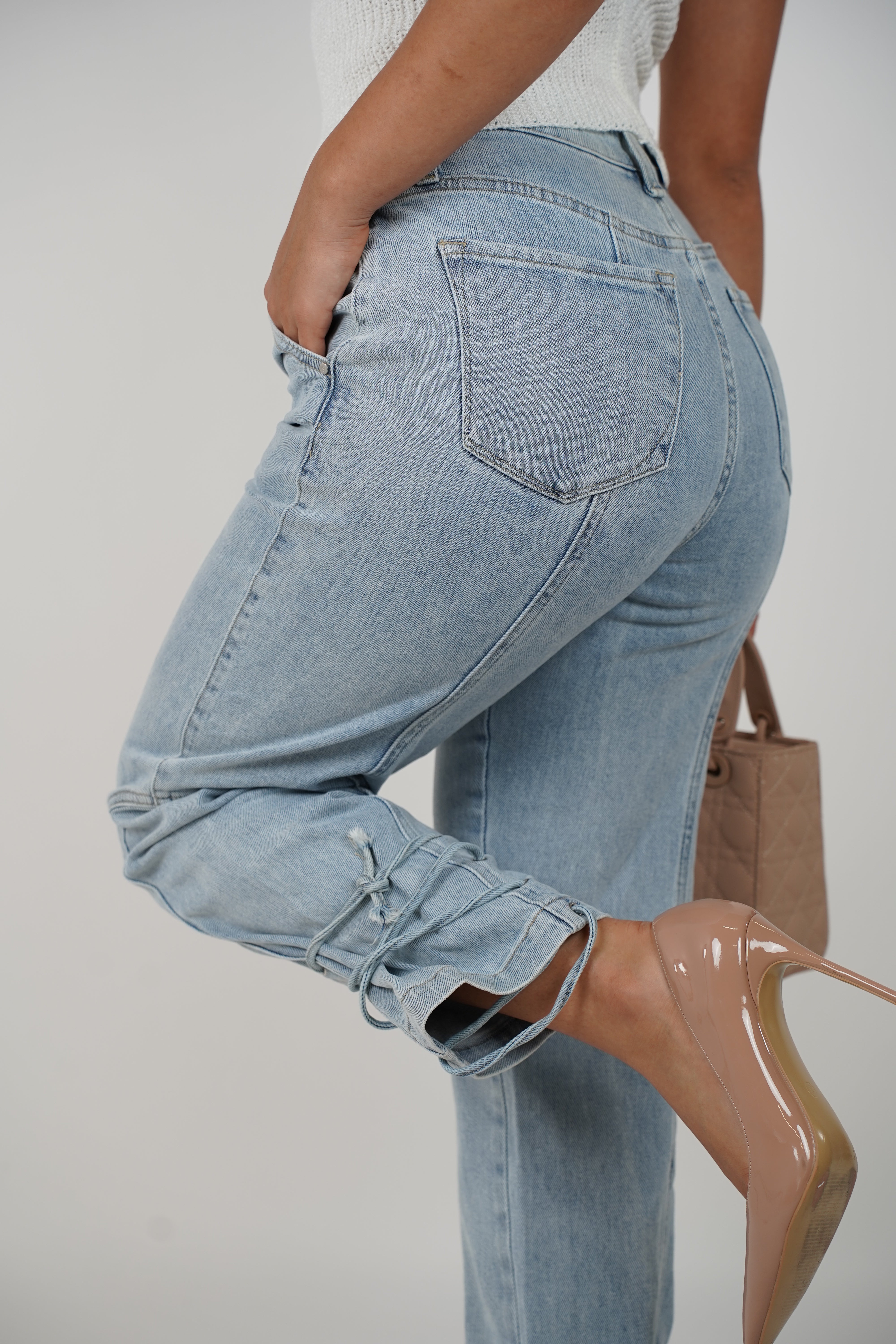 Tovia Jeans – Lace-Up Details with a Denim Twist