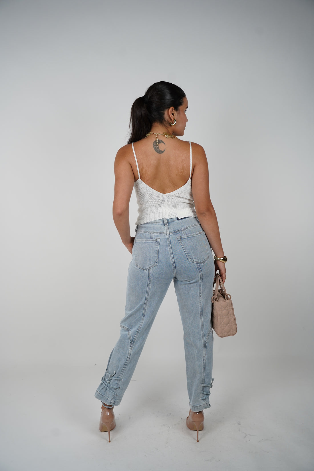 Tovia Jeans – Lace-Up Details with a Denim Twist