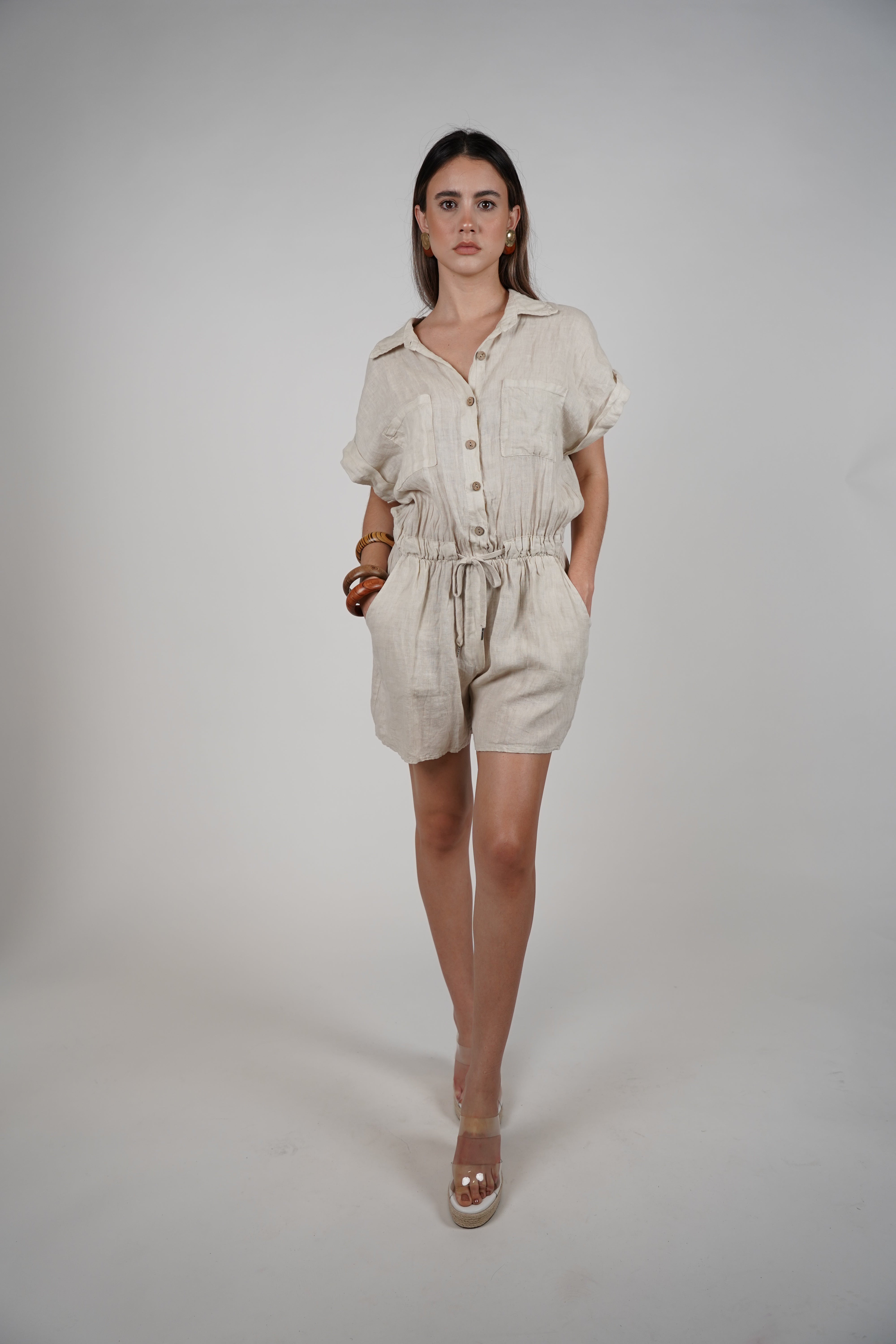 Karo Linen Romper – Easygoing Style, Effortless Cool