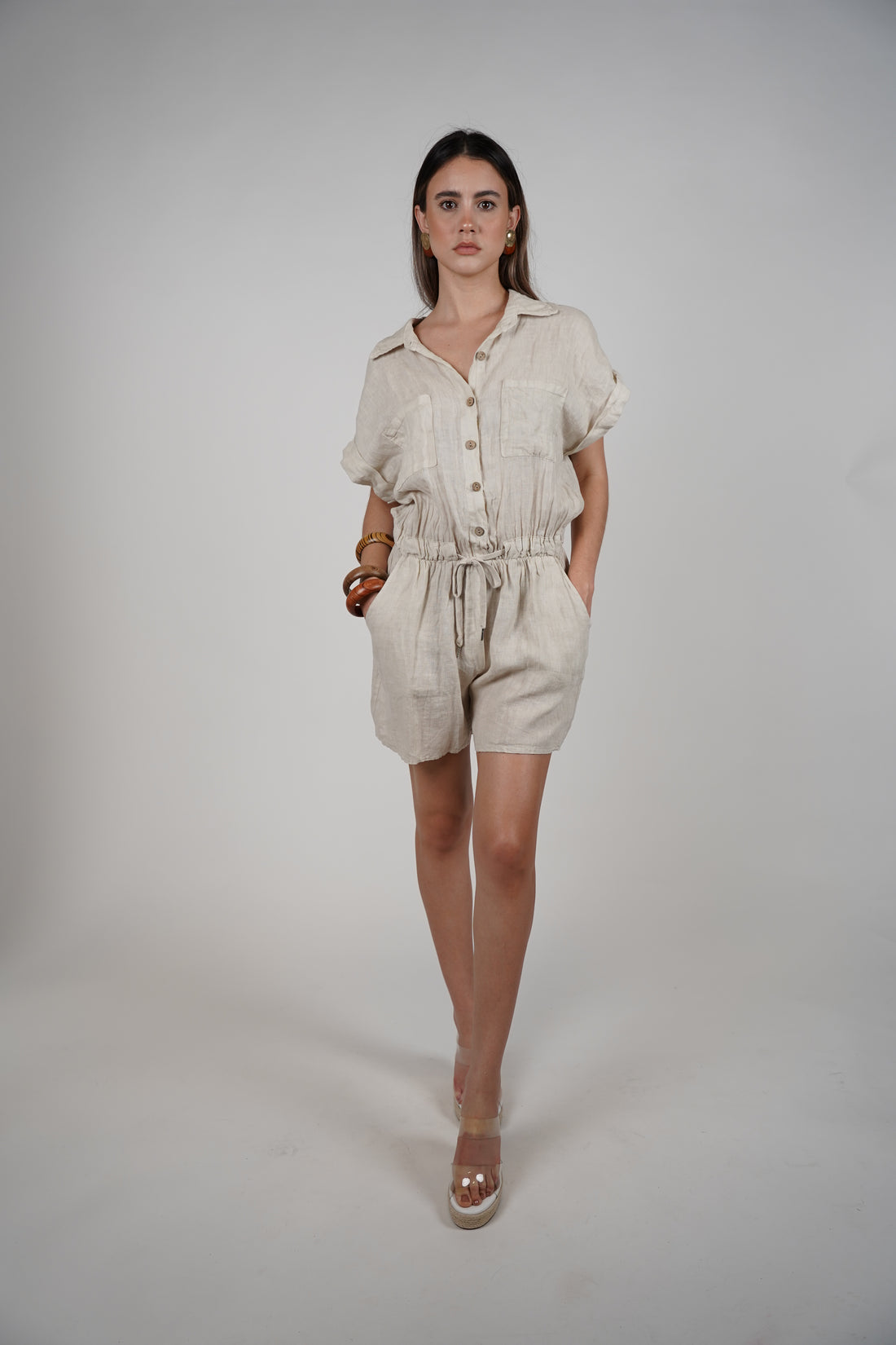 Karo Linen Romper – Easygoing Style, Effortless Cool
