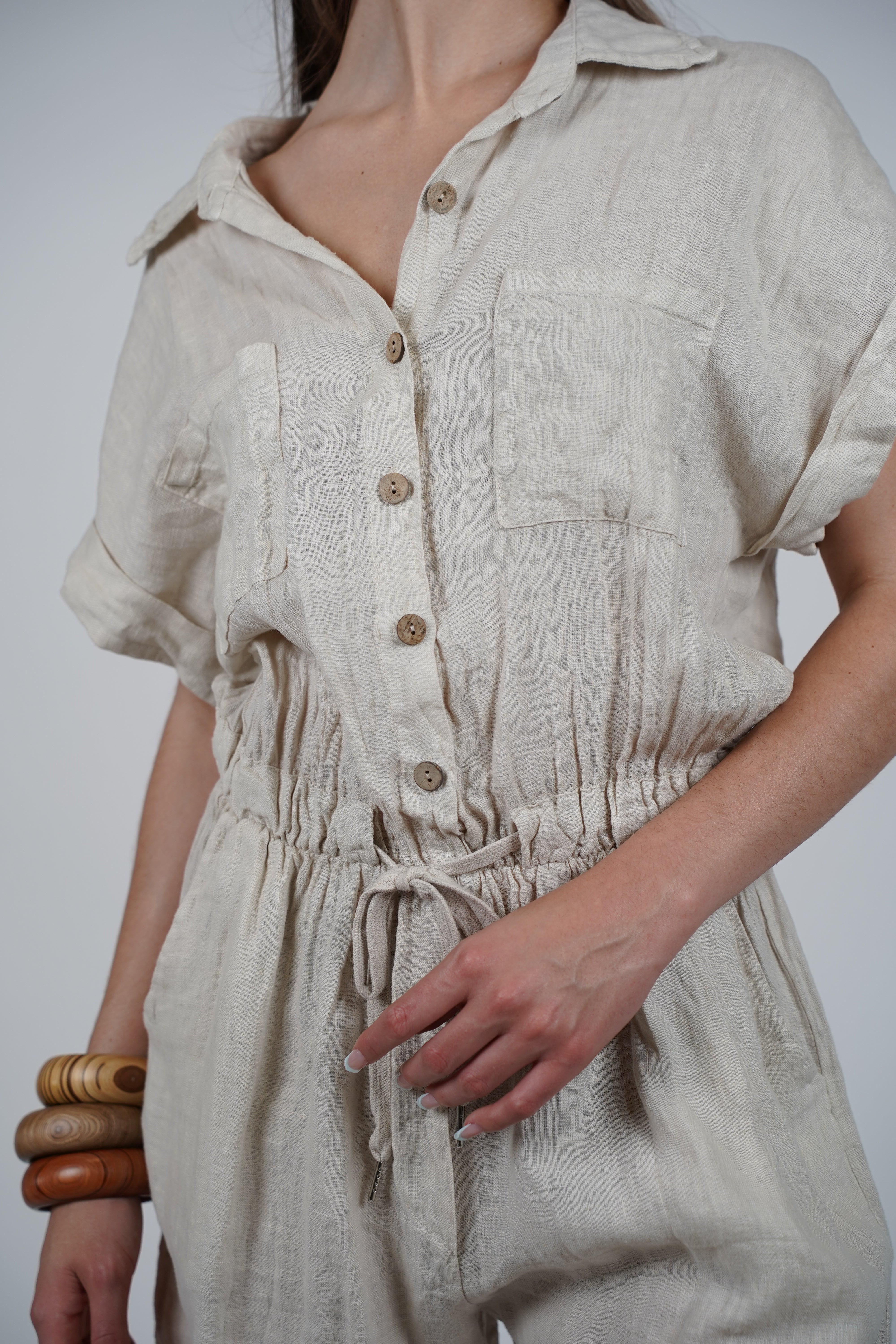Karo Linen Romper – Easygoing Style, Effortless Cool