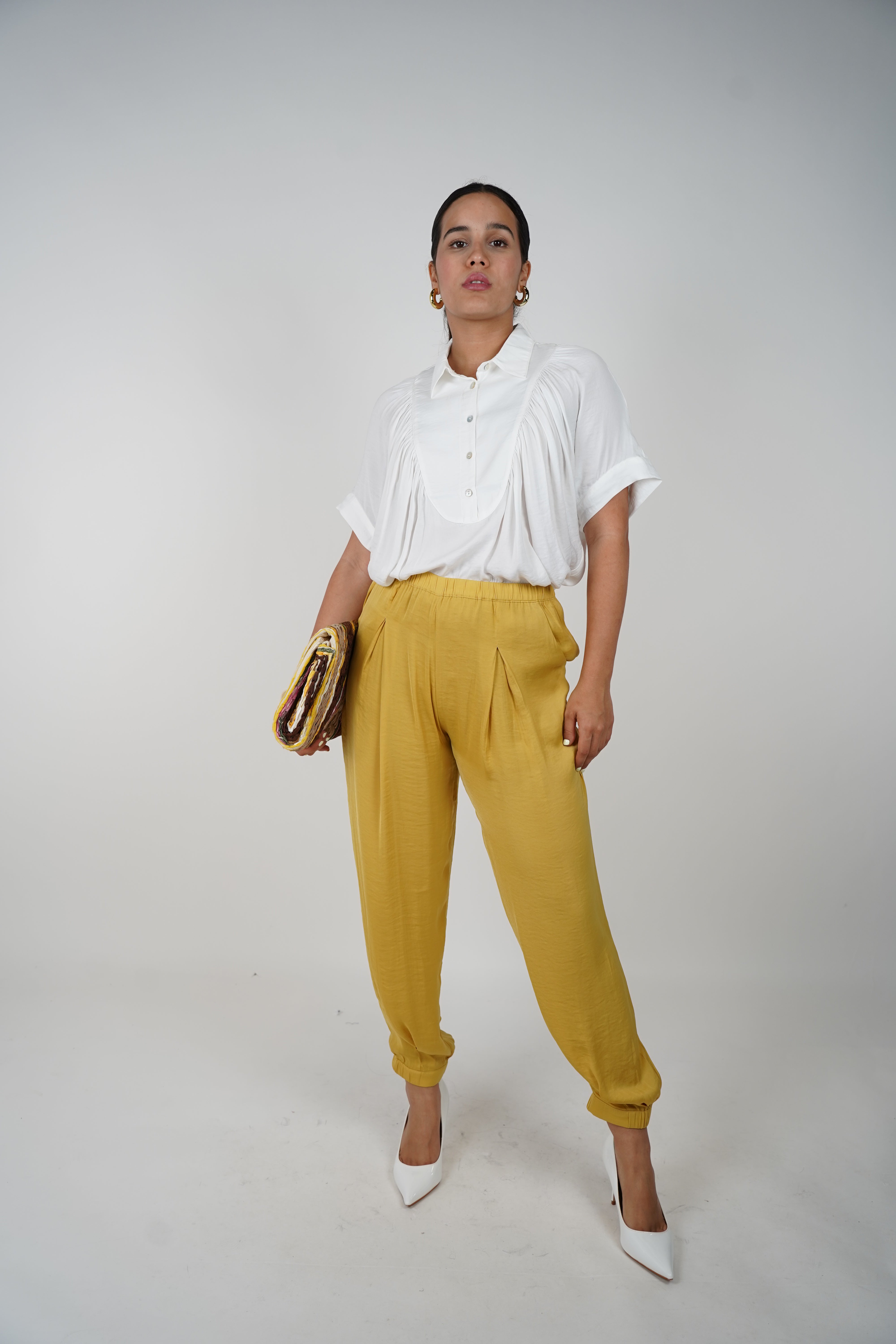 Rinel Aladdin Satin Joggers – Luxe Comfort Meets Statement Silhouette