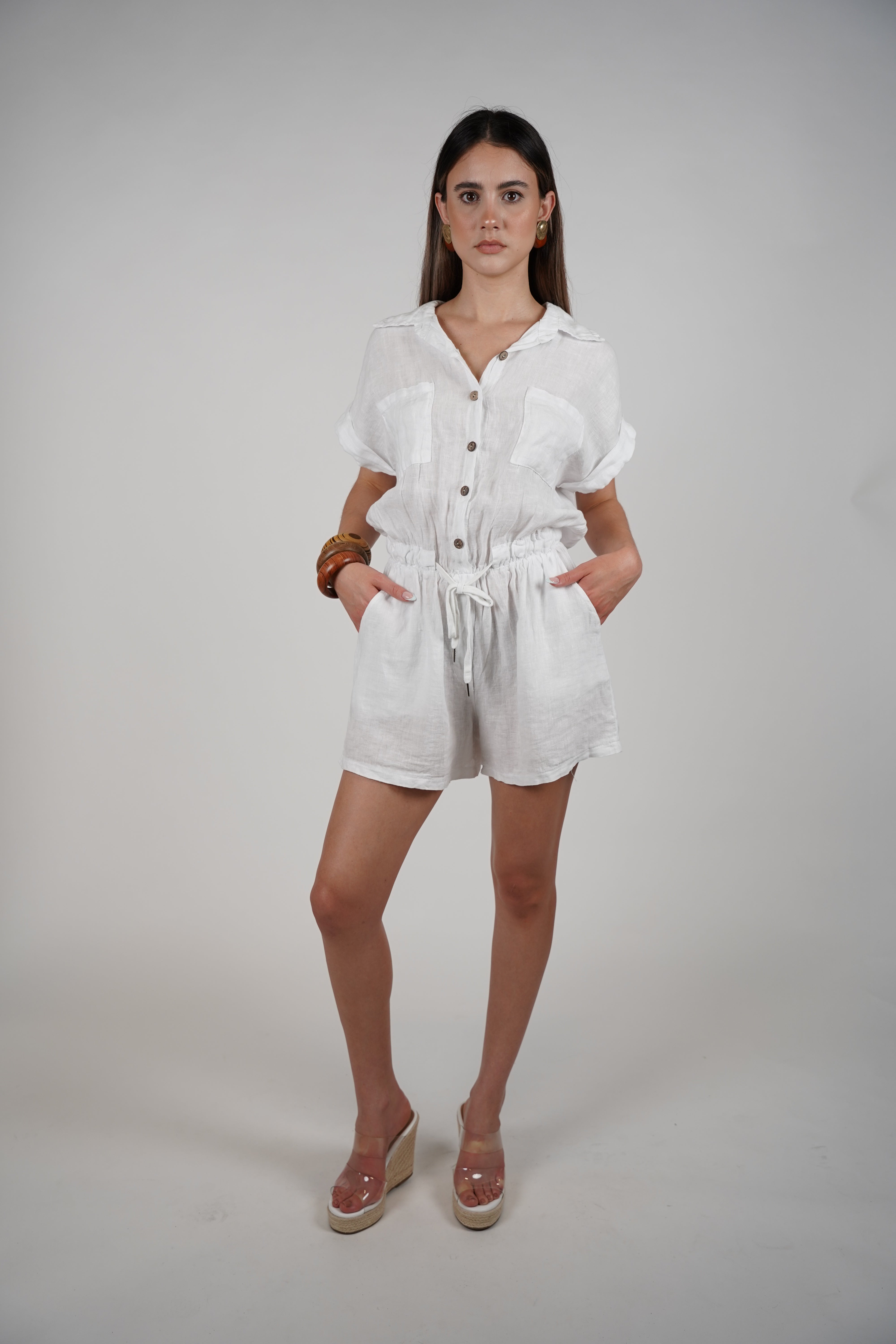 Karo Linen Romper – Easygoing Style, Effortless Cool