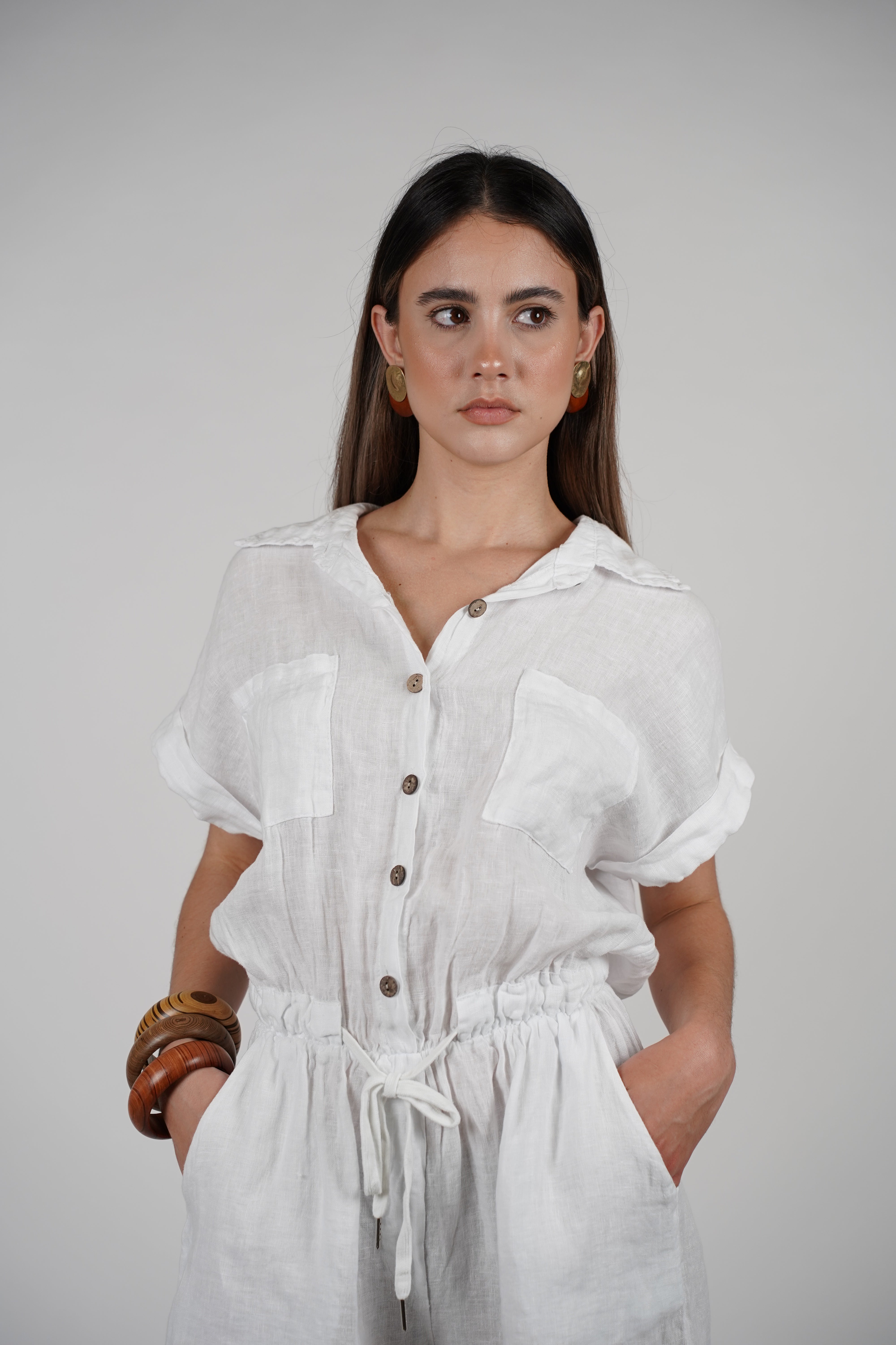 Karo Linen Romper – Easygoing Style, Effortless Cool