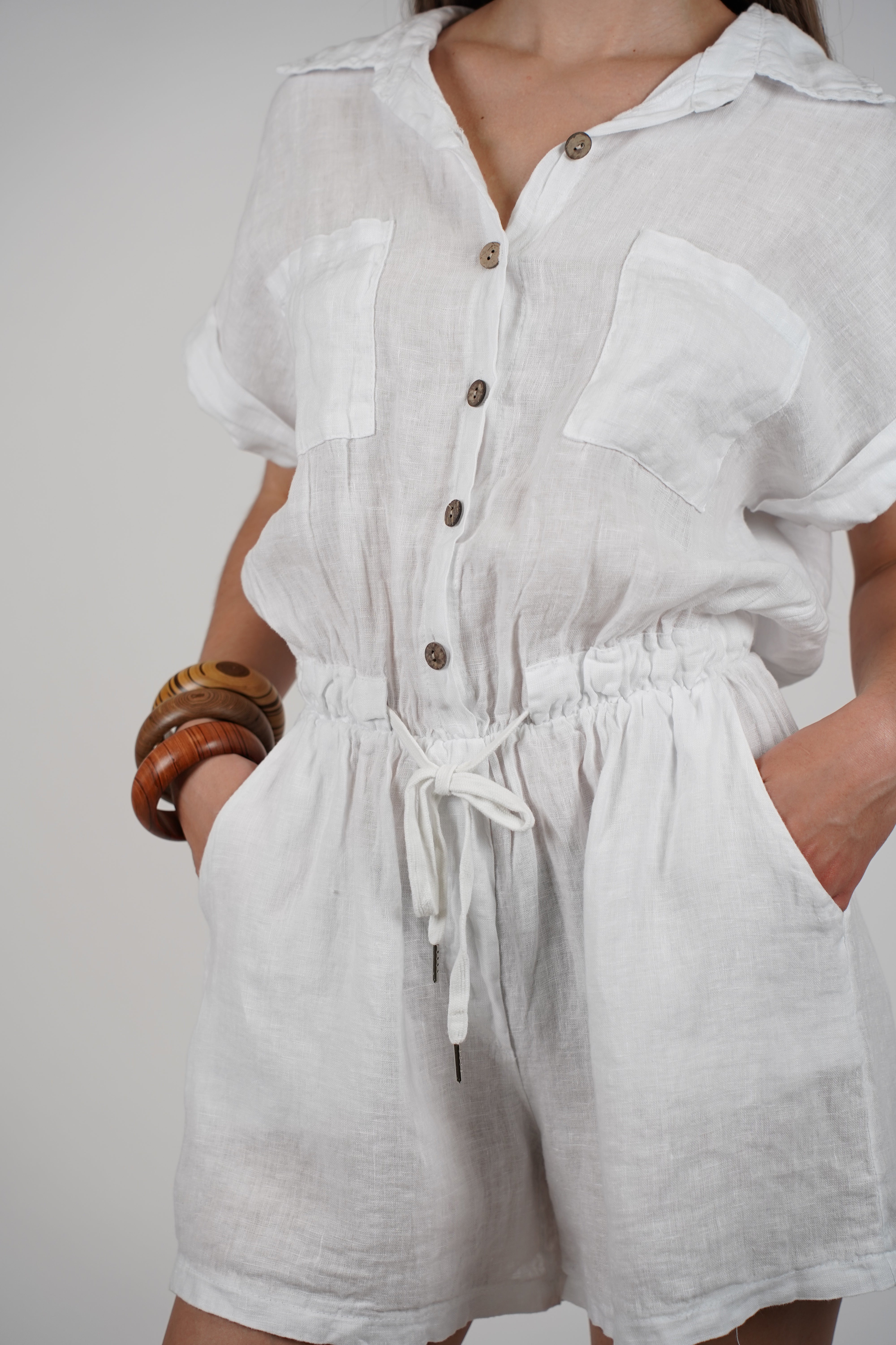 Karo Linen Romper – Easygoing Style, Effortless Cool