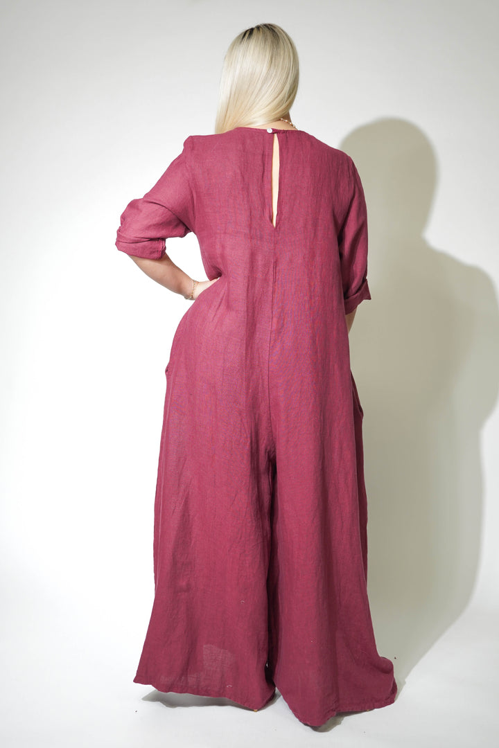 Alina Linen Jumpsuits - Carema Boutique
