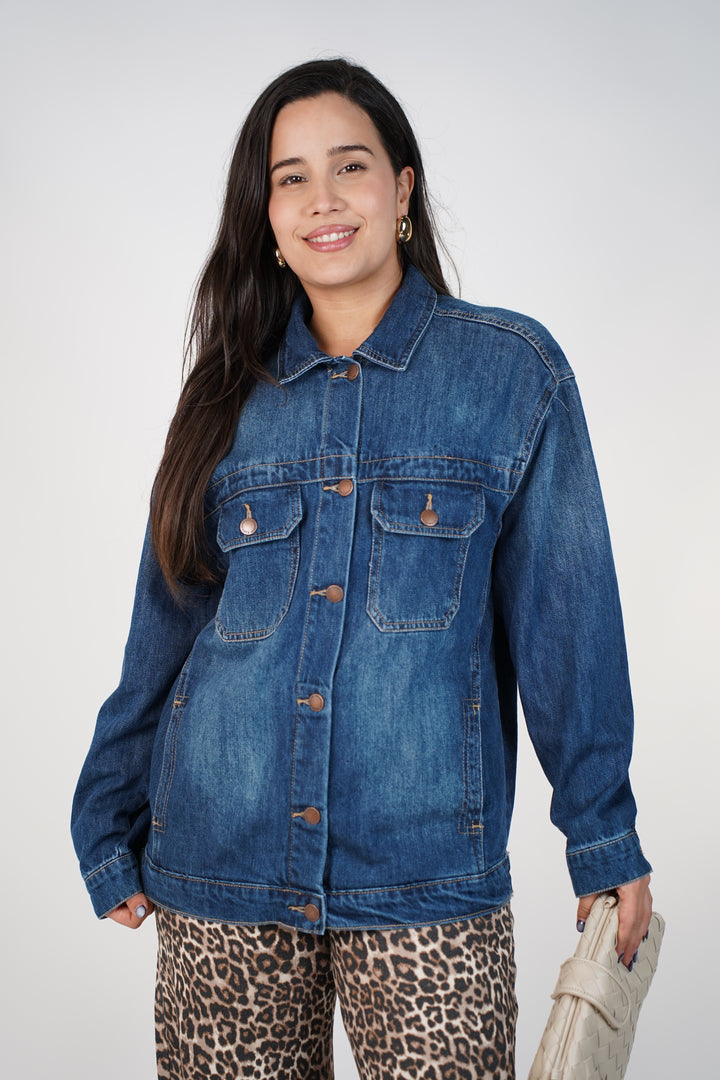 Havini Oversized Denim Jacket – Classic Relaxed Everyday Layer