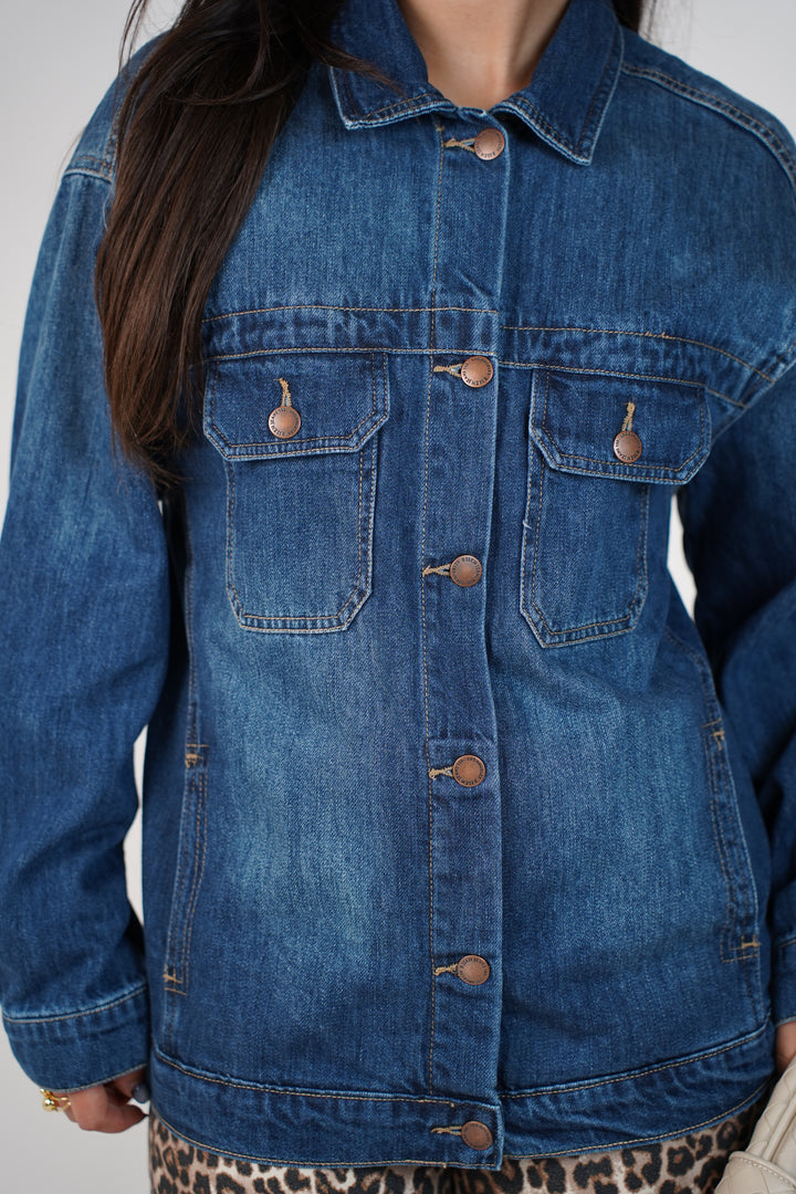 Havini Oversized Denim Jacket – Classic Relaxed Everyday Layer