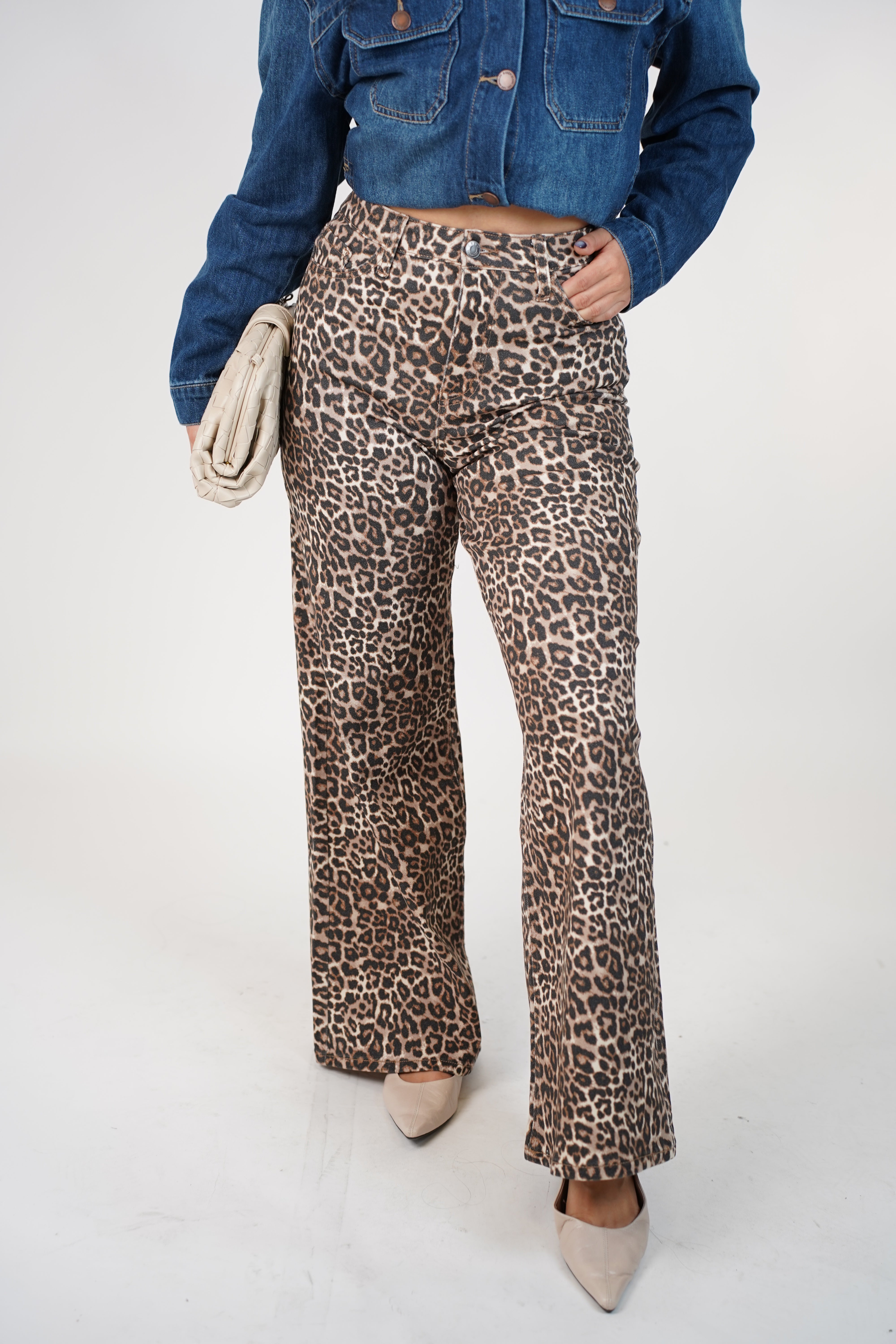 Javini Leopard WideLeg Jeans – Bold Chic Statement Denim