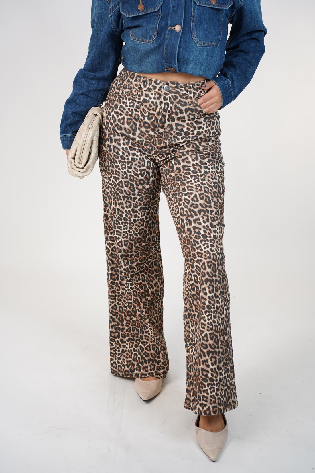 Javini Leopard WideLeg Jeans – Bold Chic Statement Denim